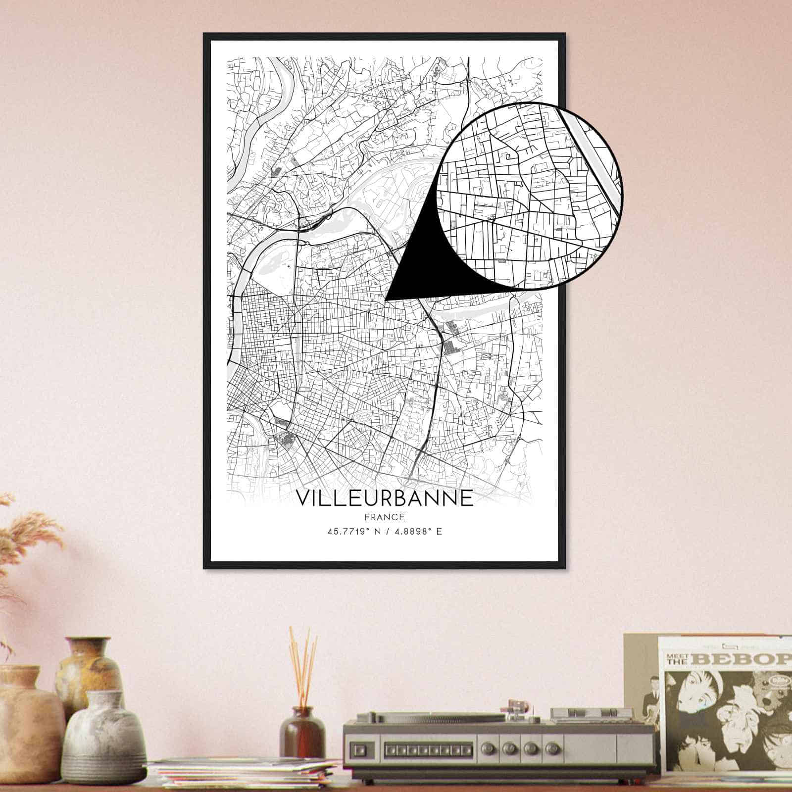 Deerfield Kansas Map Poster, Modern Home Decor Wall Art Print (Copy)