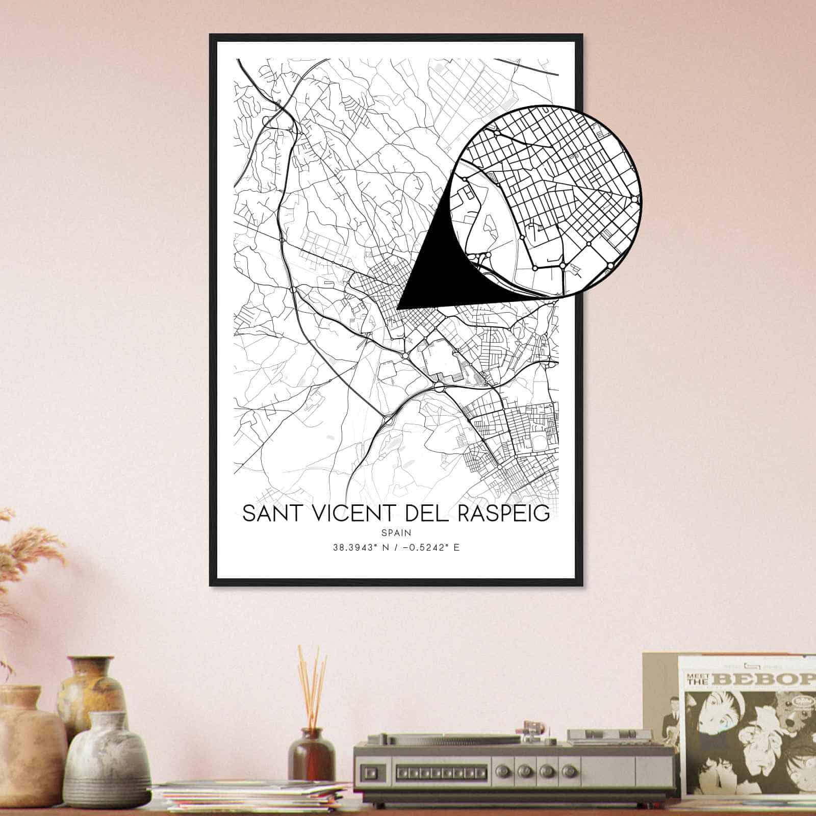 Deerfield Kansas Map Poster, Modern Home Decor Wall Art Print (Copy)