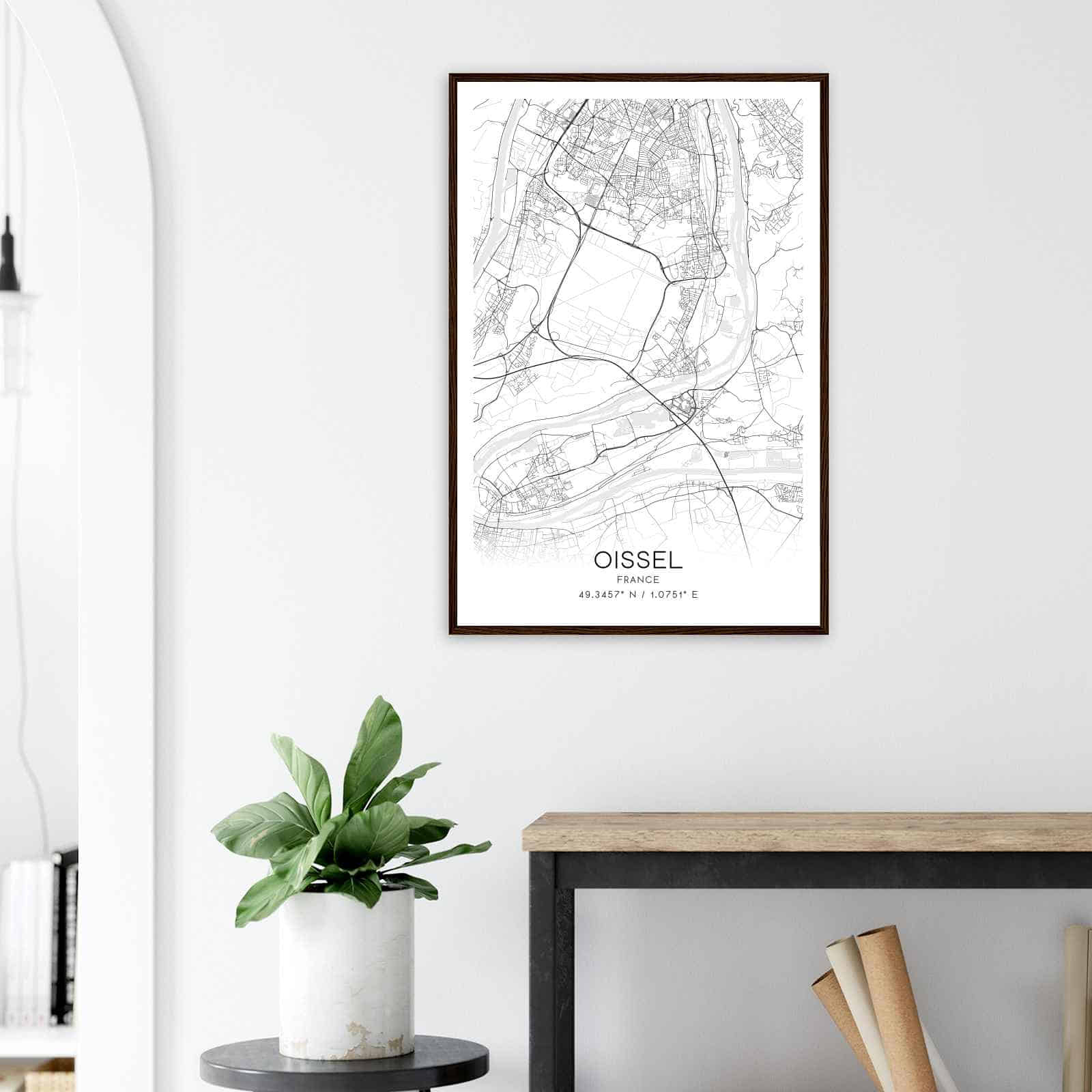 Deerfield Kansas Map Poster, Modern Home Decor Wall Art Print (Copy)