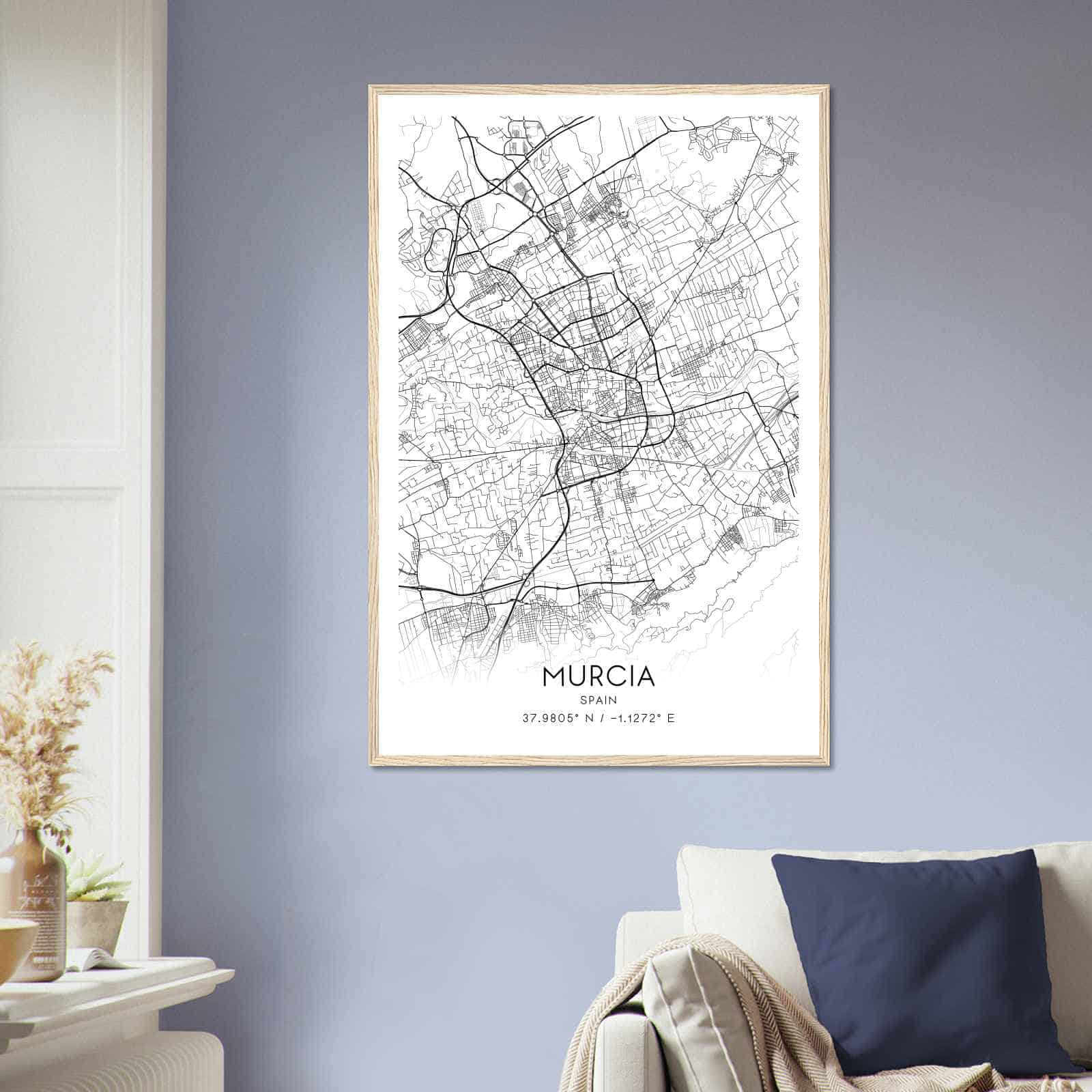 Deerfield Kansas Map Poster, Modern Home Decor Wall Art Print (Copy)