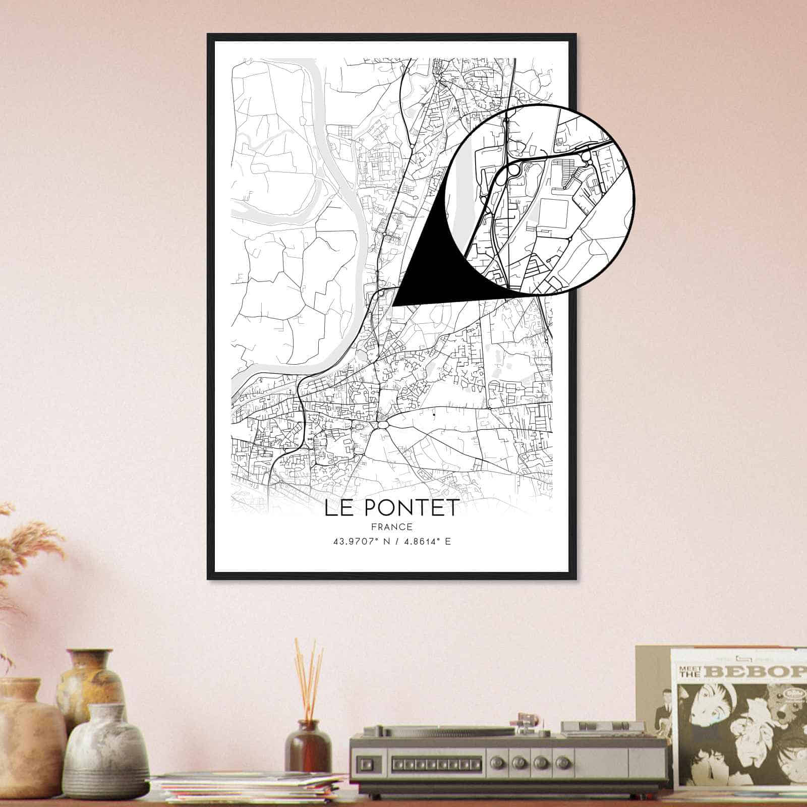 Deerfield Kansas Map Poster, Modern Home Decor Wall Art Print (Copy)