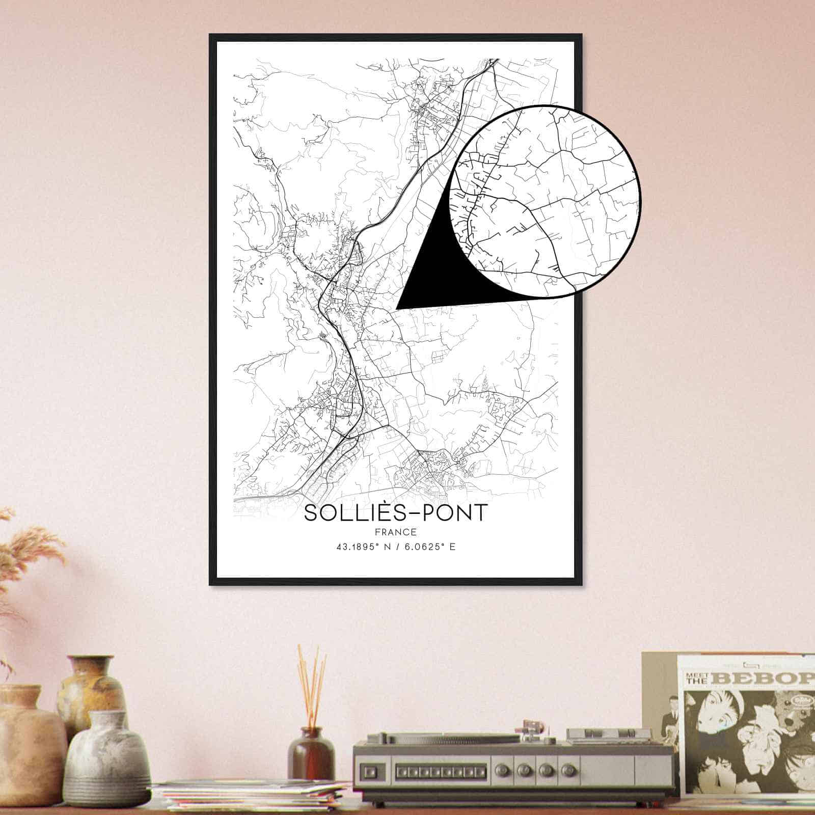 Deerfield Kansas Map Poster, Modern Home Decor Wall Art Print (Copy)