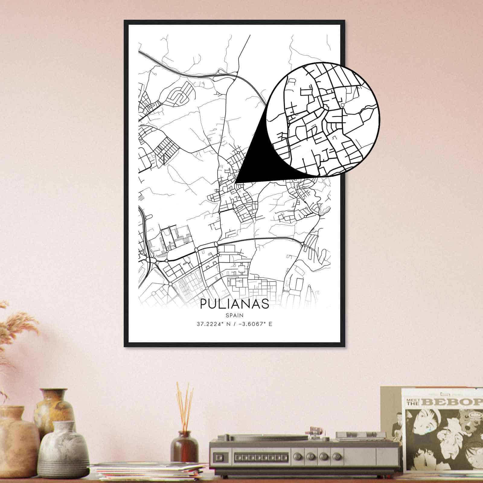 Deerfield Kansas Map Poster, Modern Home Decor Wall Art Print (Copy)