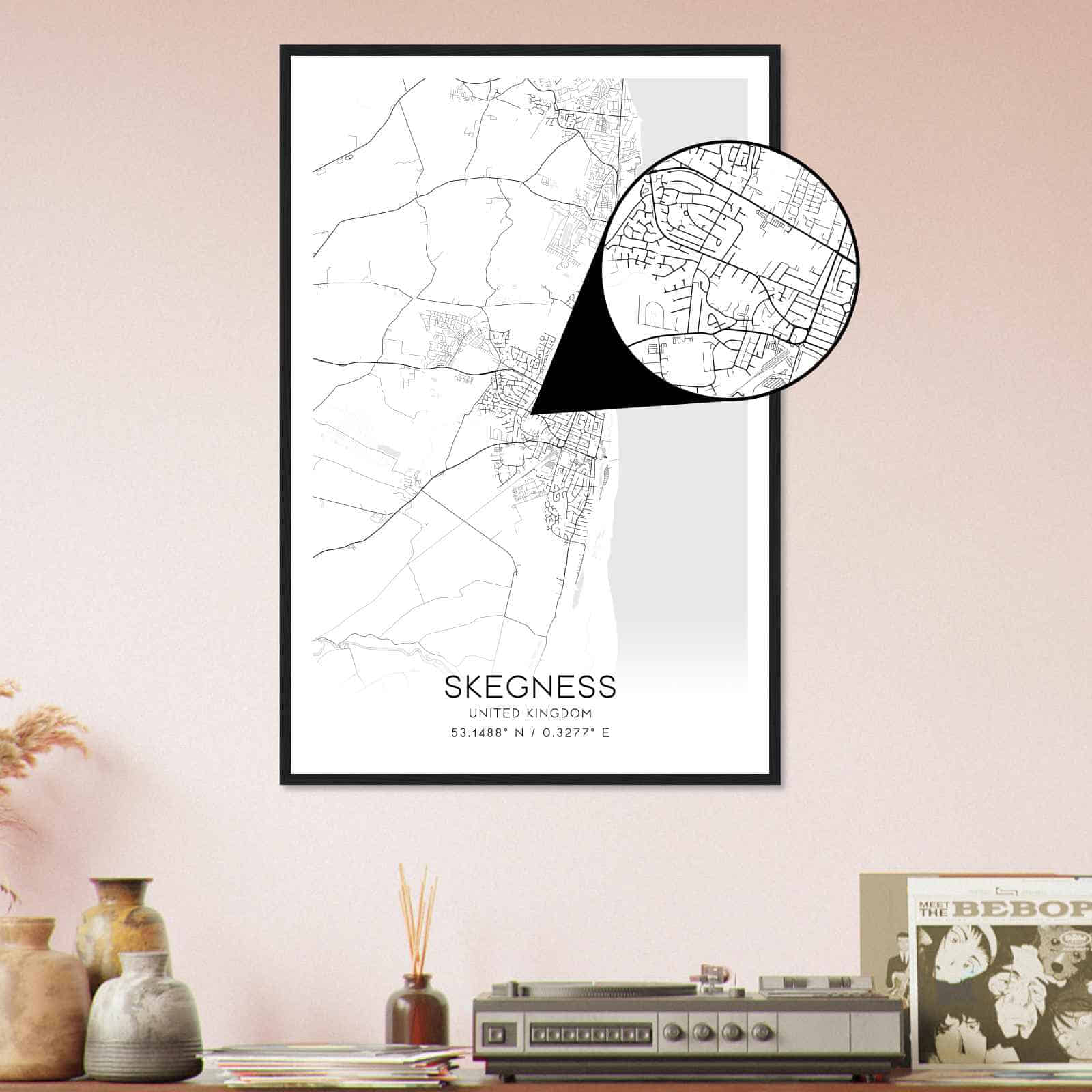Deerfield Kansas Map Poster, Modern Home Decor Wall Art Print (Copy)