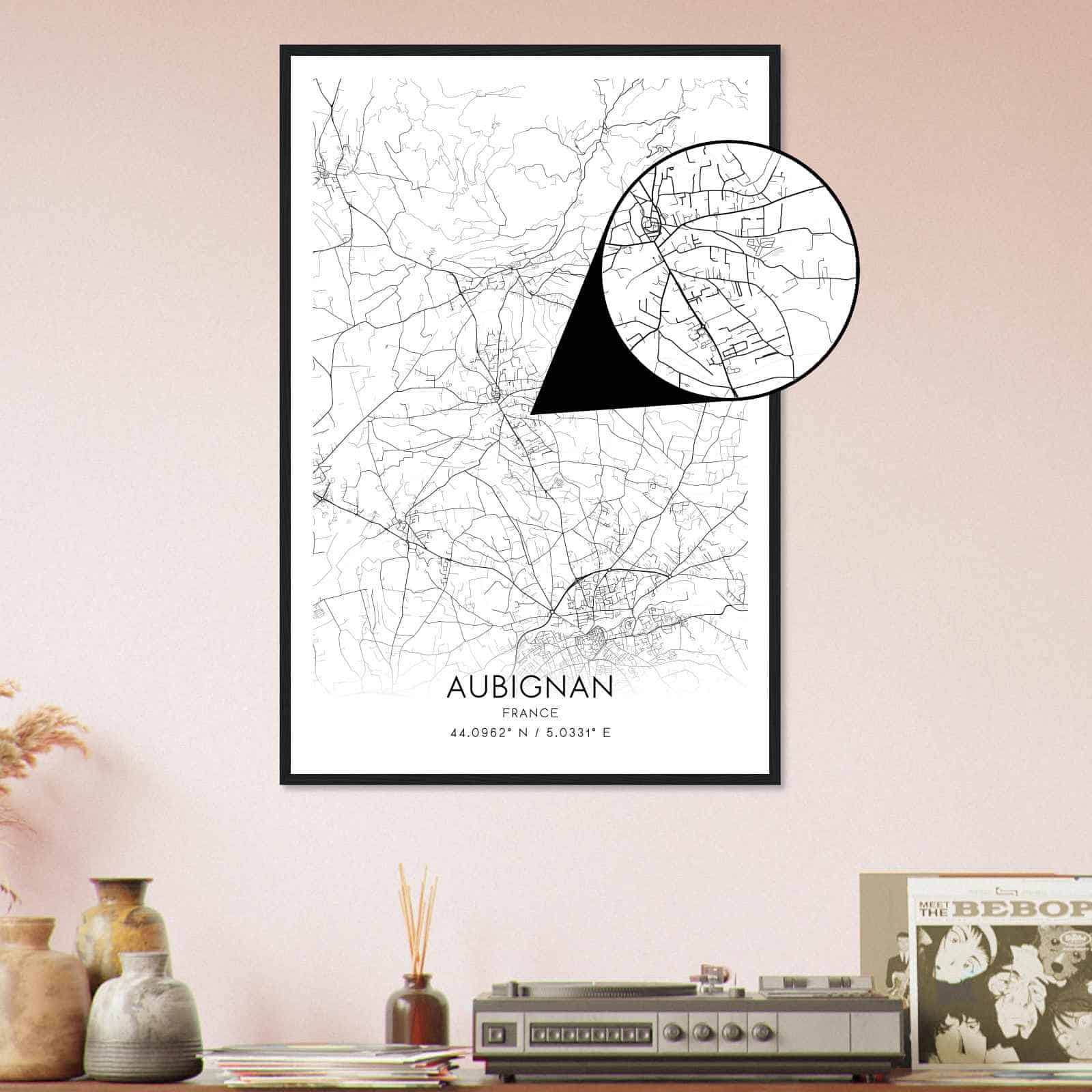 Deerfield Kansas Map Poster, Modern Home Decor Wall Art Print (Copy)