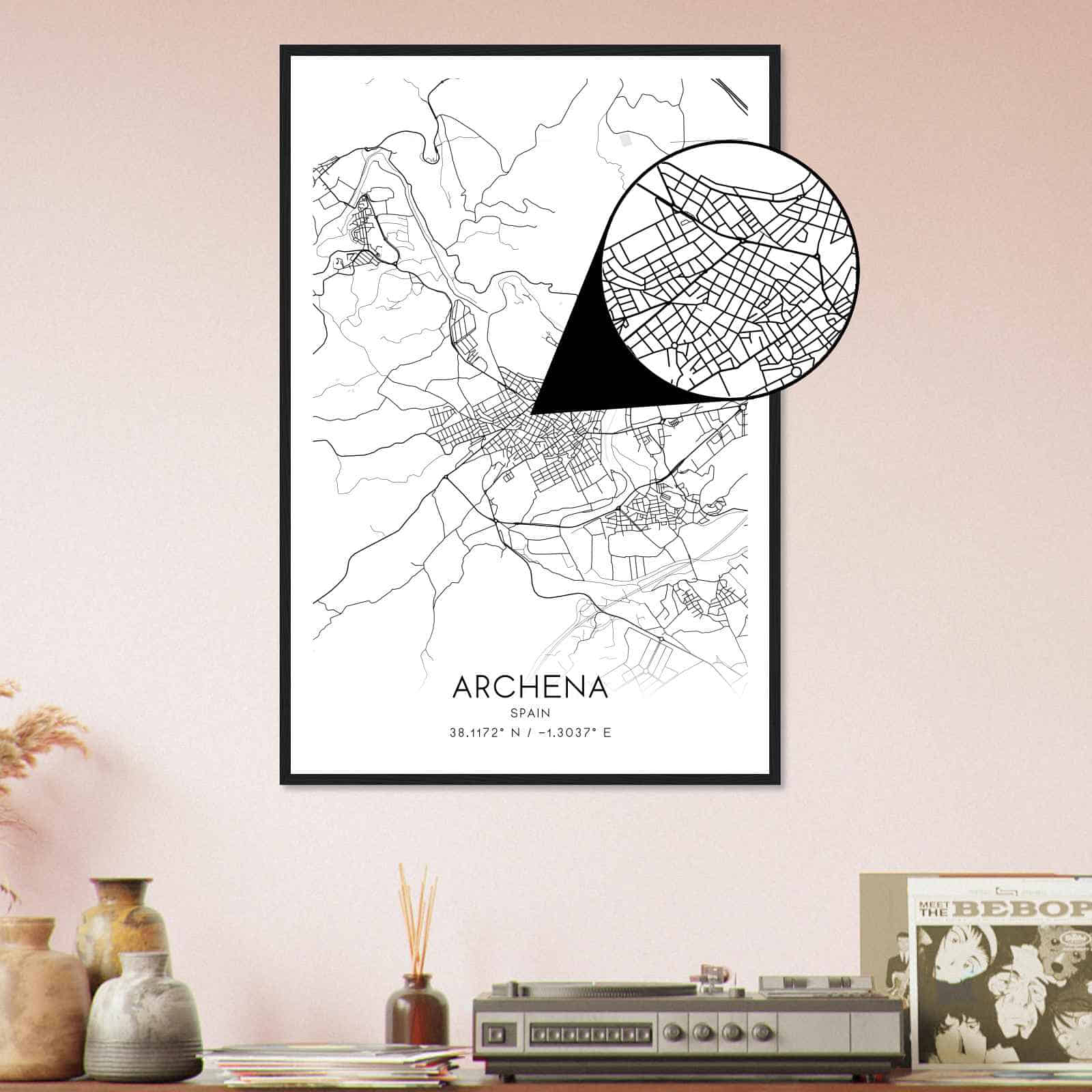 Deerfield Kansas Map Poster, Modern Home Decor Wall Art Print (Copy)