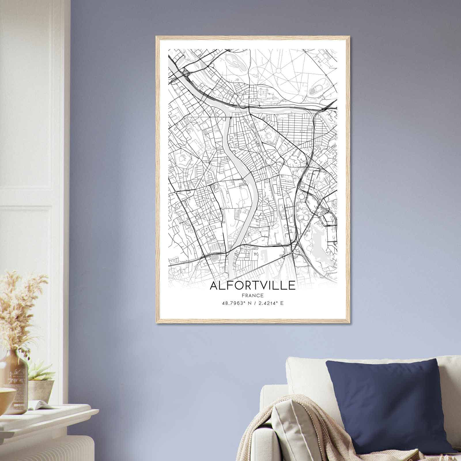 Deerfield Kansas Map Poster, Modern Home Decor Wall Art Print (Copy)