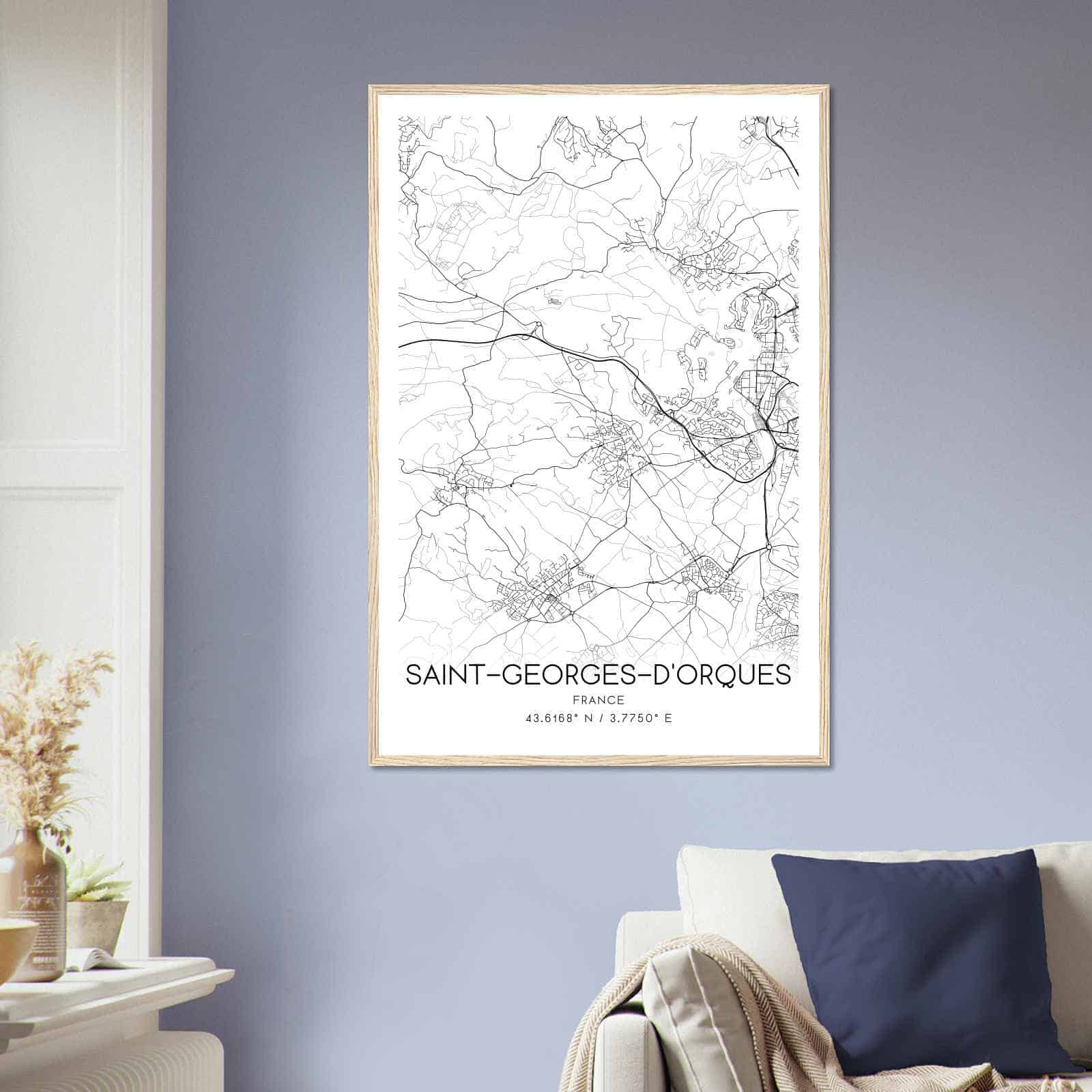 Deerfield Kansas Map Poster, Modern Home Decor Wall Art Print (Copy)