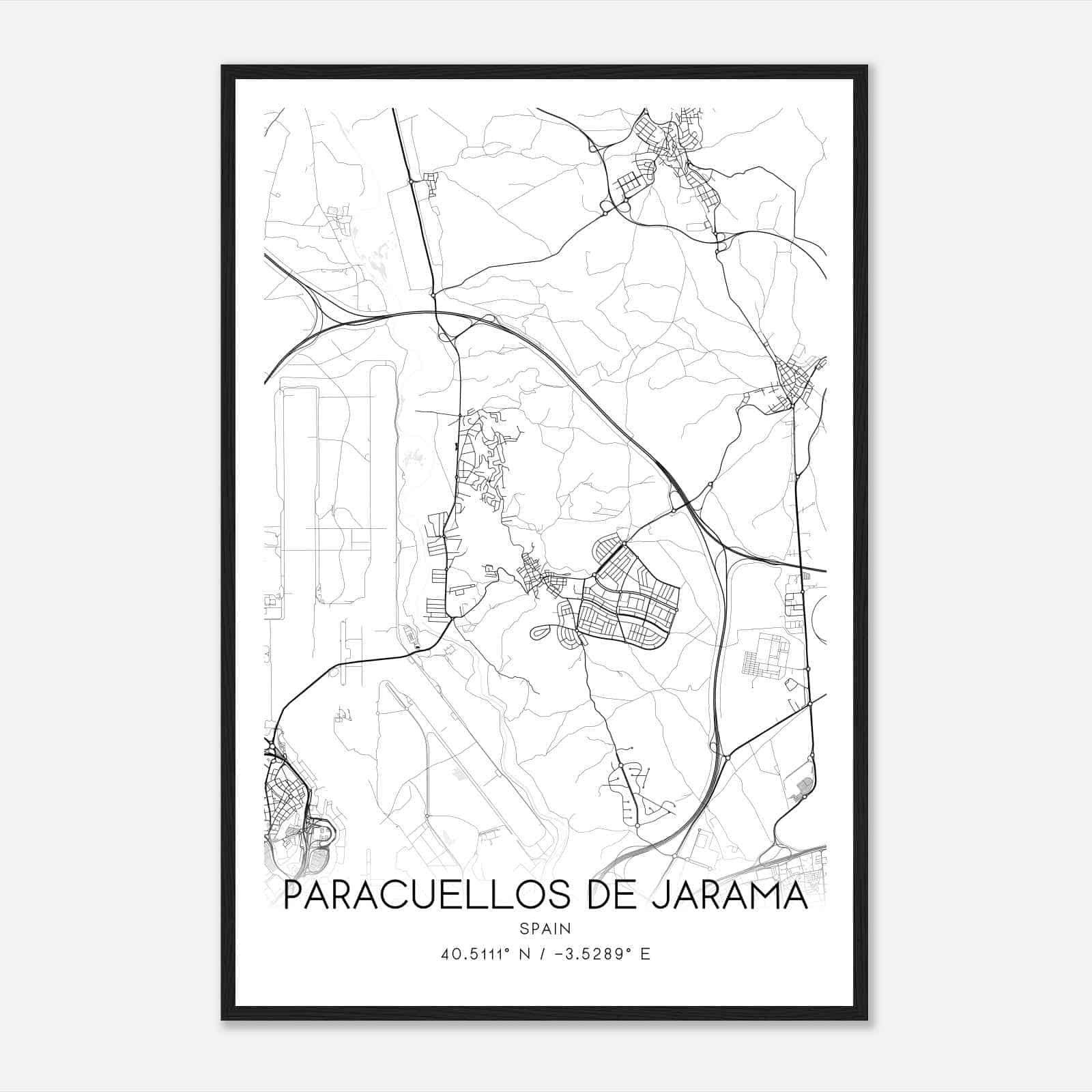 Paracuellos de Jarama Spain Map Poster, Modern Home Decor Wall Art Print Paracuellos de Jarama Spain Map Poster, Modern Home Decor Wall Art Print