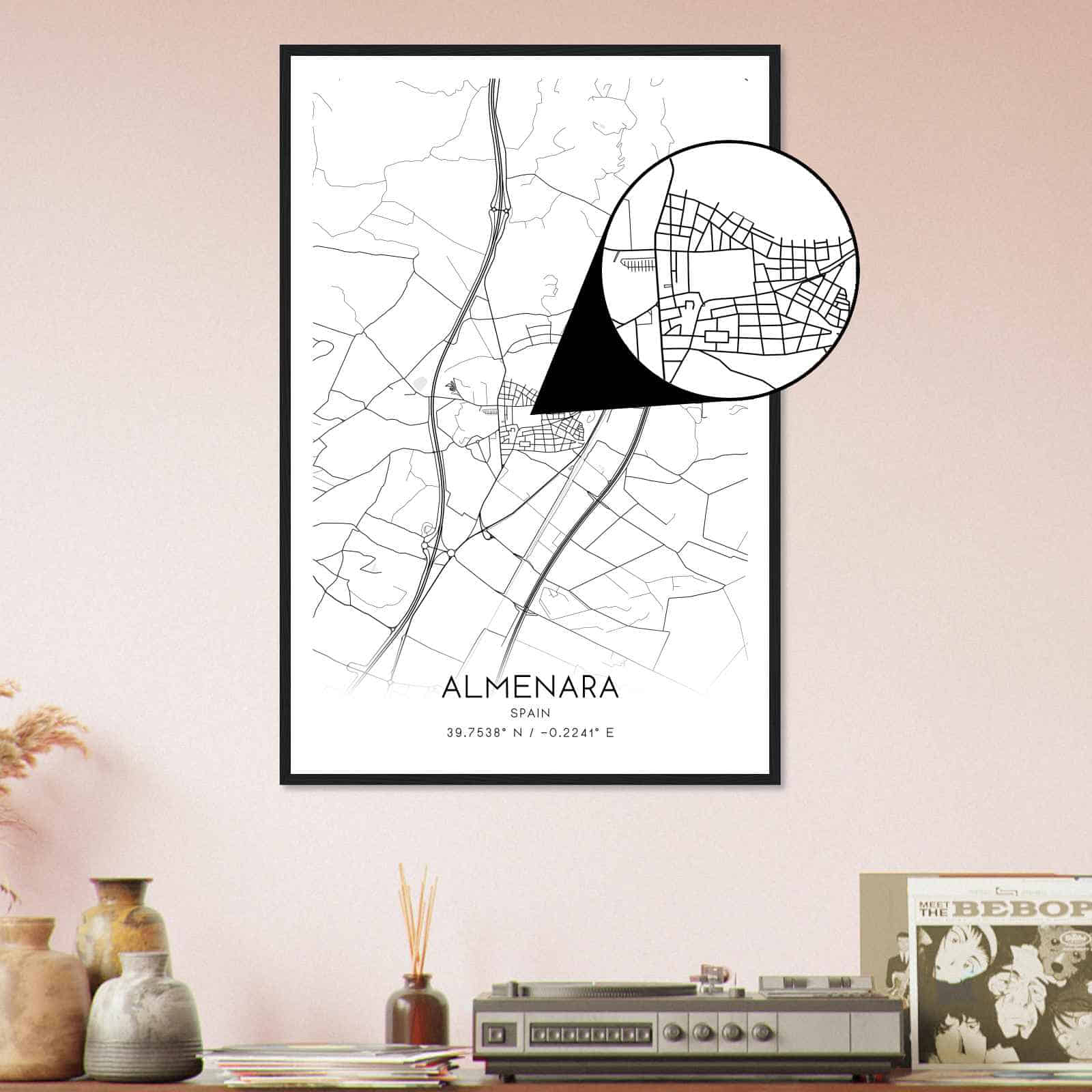 Deerfield Kansas Map Poster, Modern Home Decor Wall Art Print (Copy)