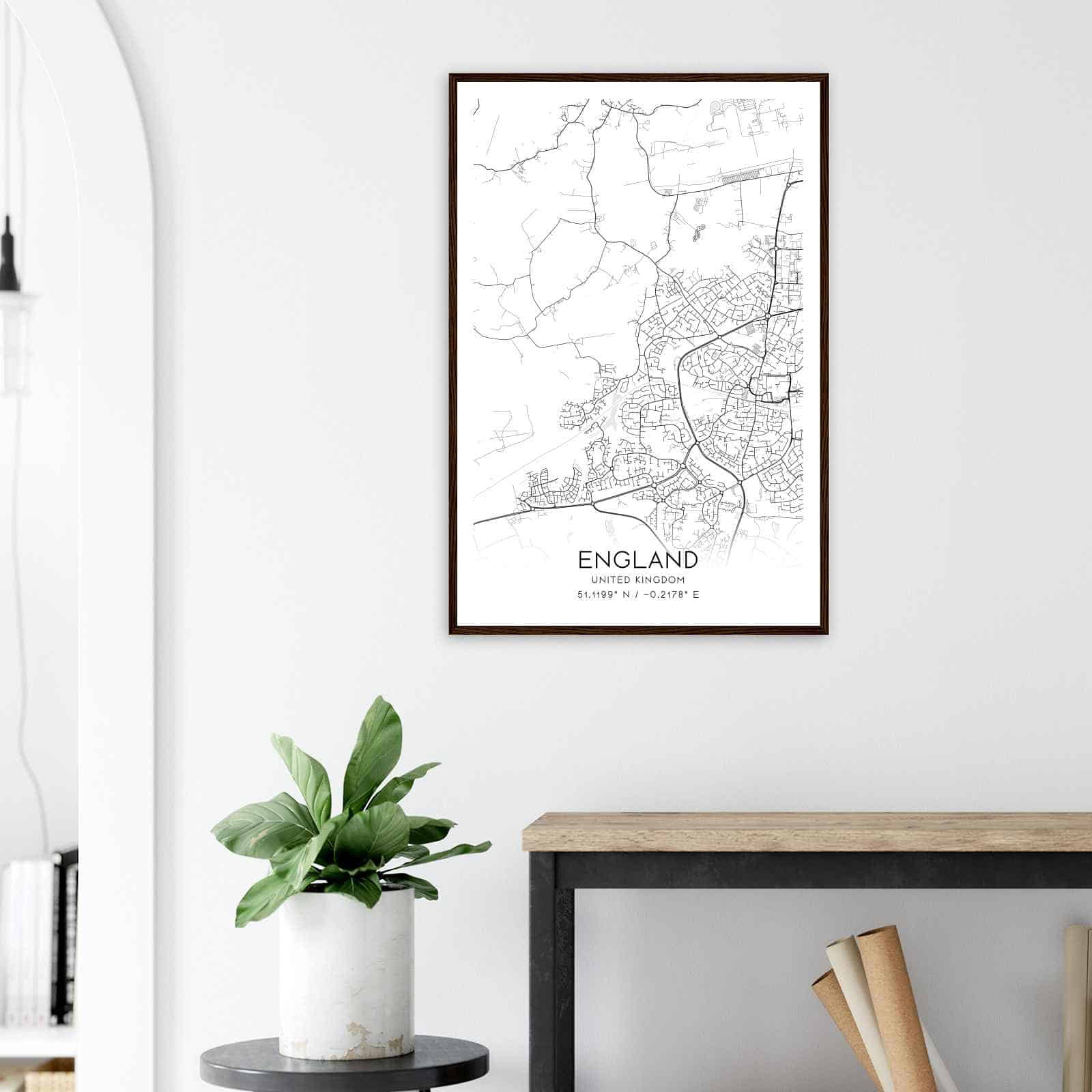 Deerfield Kansas Map Poster, Modern Home Decor Wall Art Print (Copy)