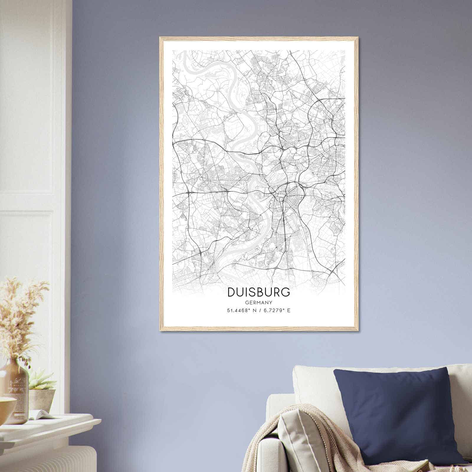 Deerfield Kansas Map Poster, Modern Home Decor Wall Art Print (Copy)