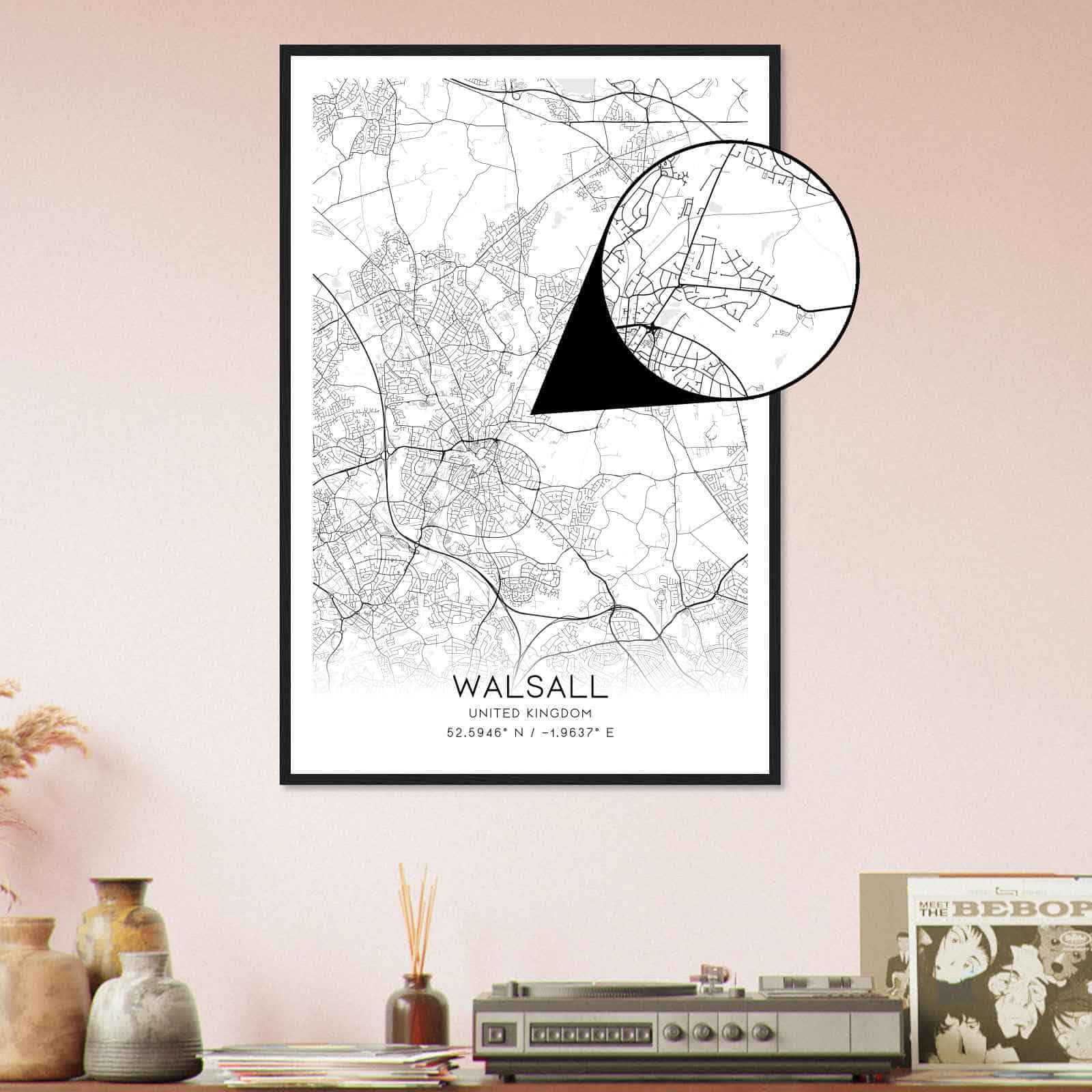Deerfield Kansas Map Poster, Modern Home Decor Wall Art Print (Copy)