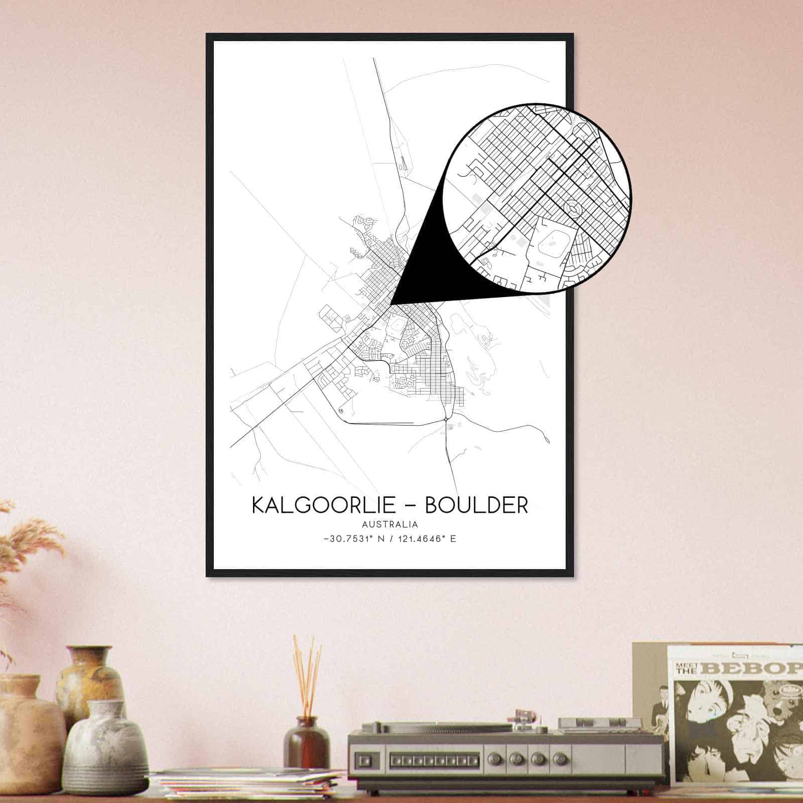 Deerfield Kansas Map Poster, Modern Home Decor Wall Art Print (Copy)