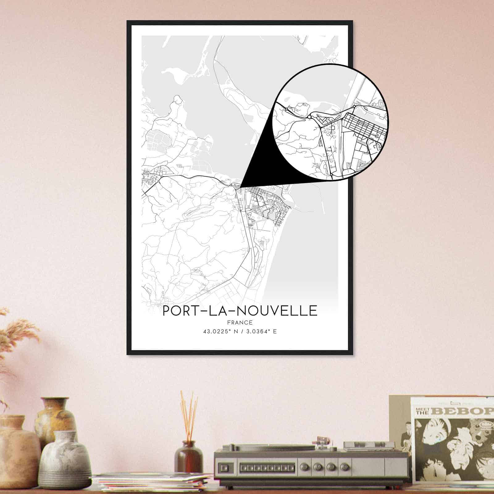 Deerfield Kansas Map Poster, Modern Home Decor Wall Art Print (Copy)
