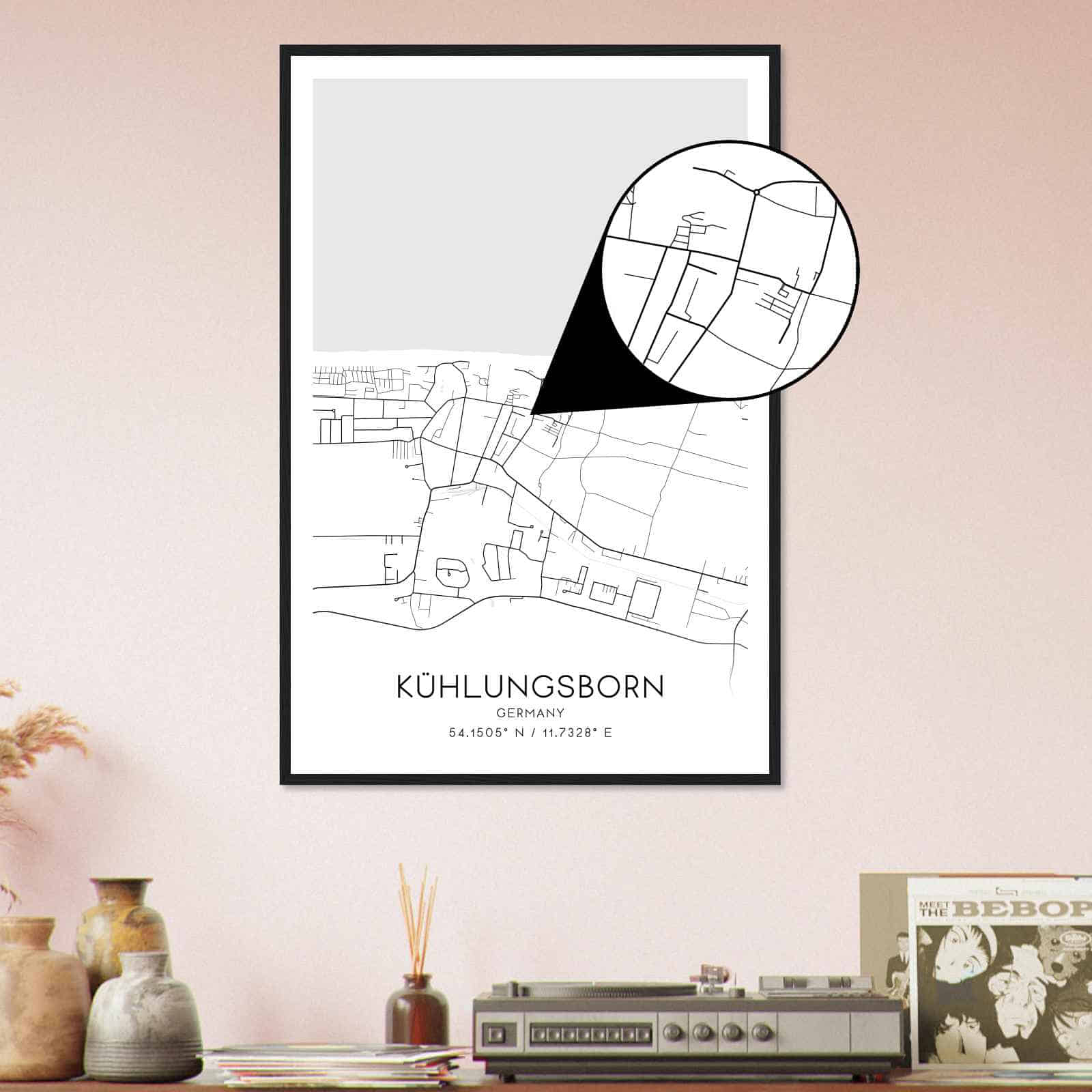 Deerfield Kansas Map Poster, Modern Home Decor Wall Art Print (Copy)