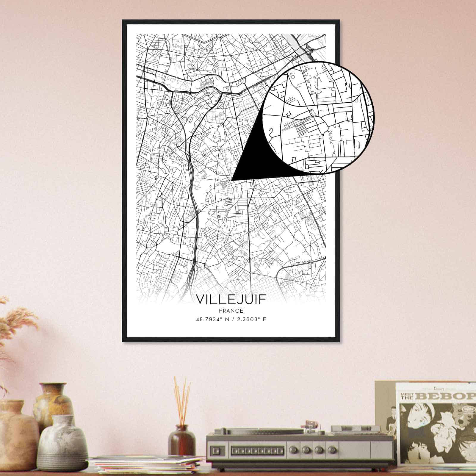 Deerfield Kansas Map Poster, Modern Home Decor Wall Art Print (Copy)