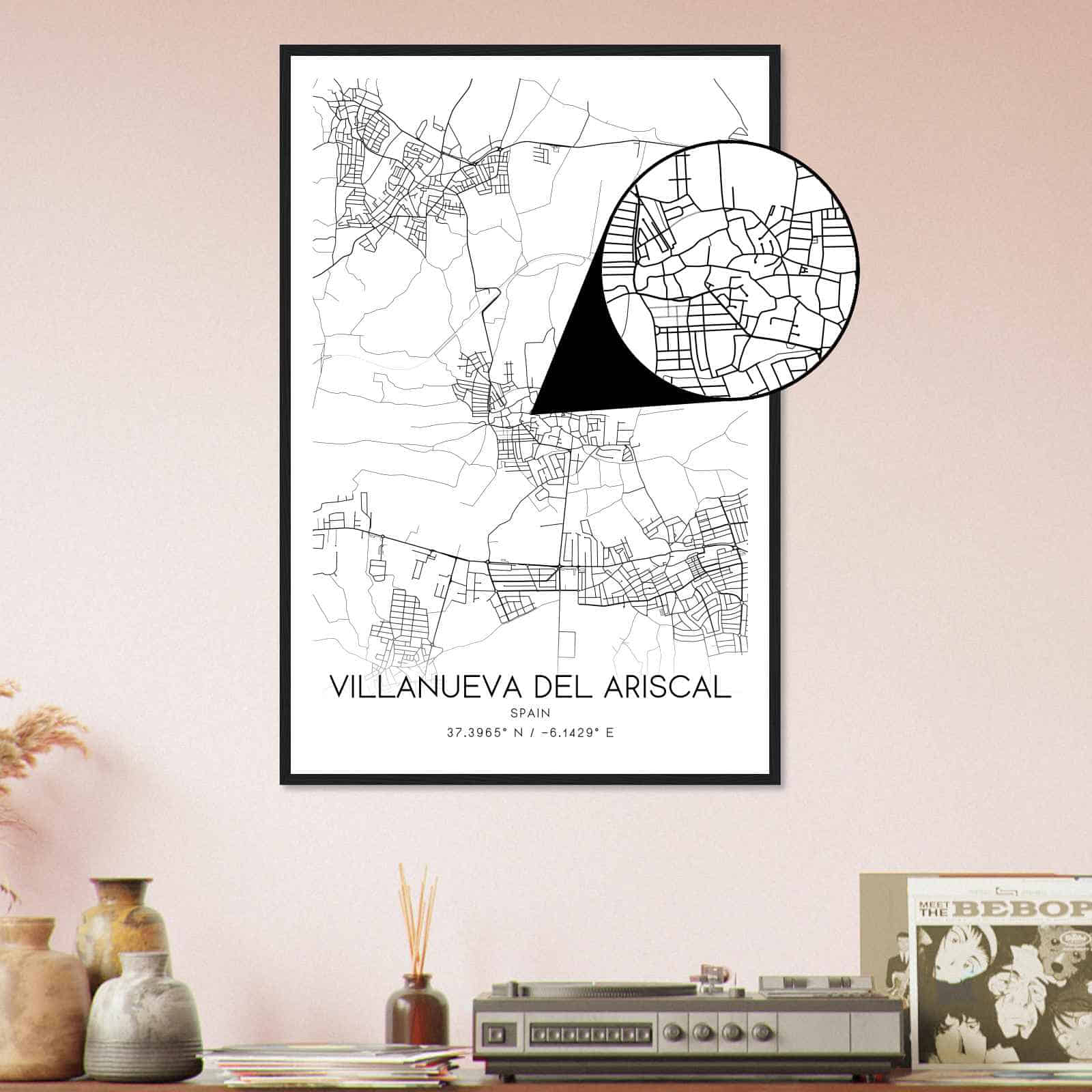 Deerfield Kansas Map Poster, Modern Home Decor Wall Art Print (Copy)