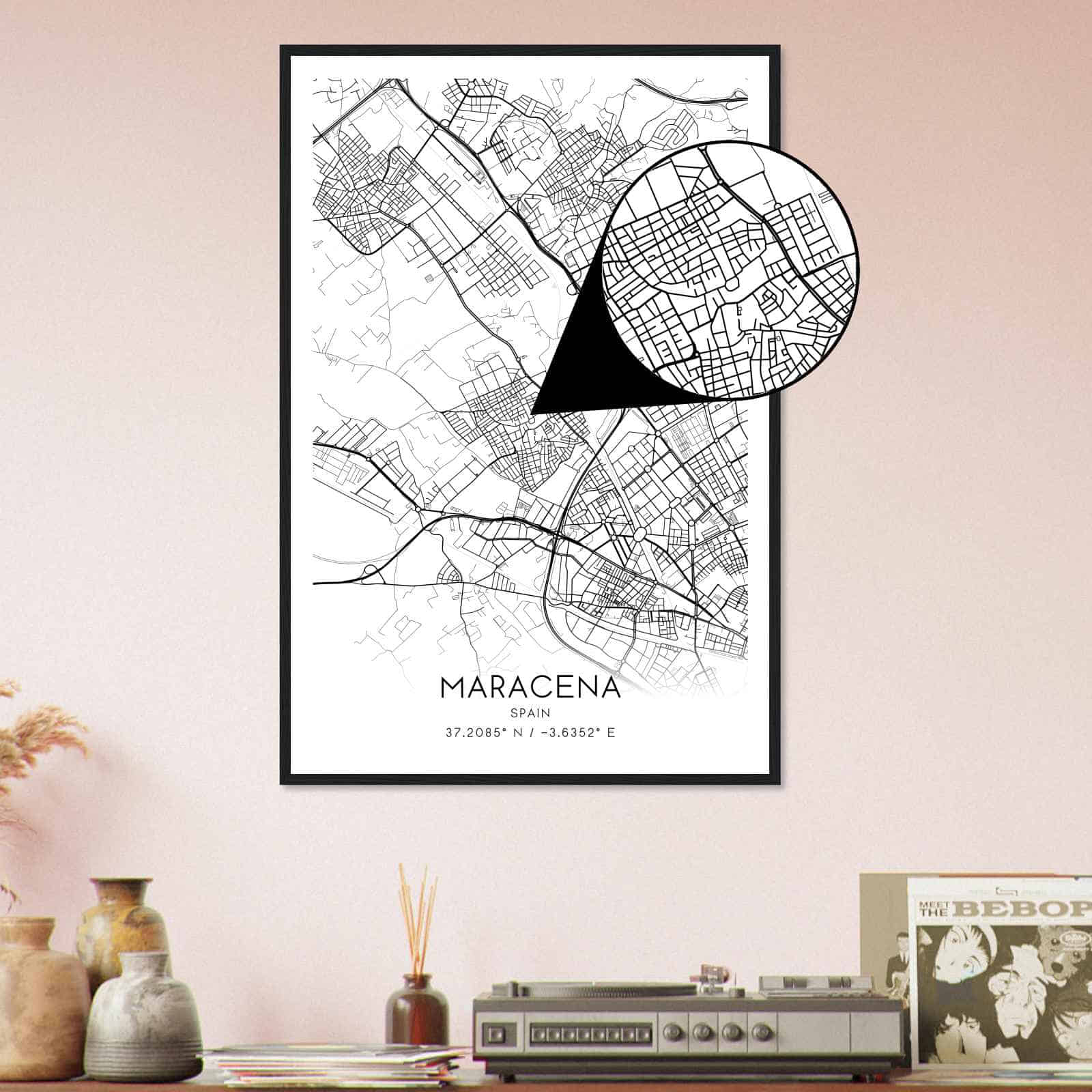 Deerfield Kansas Map Poster, Modern Home Decor Wall Art Print (Copy)