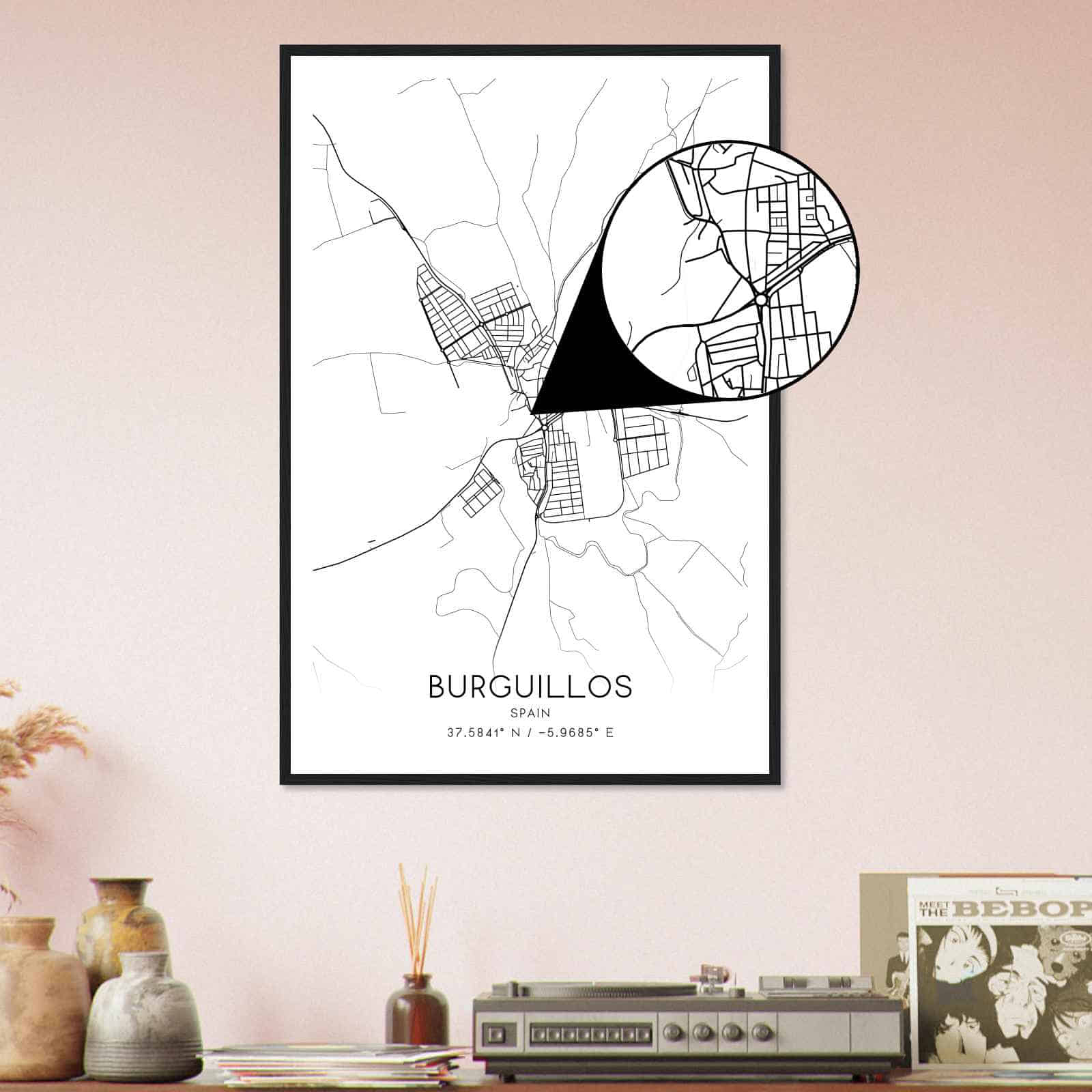 Deerfield Kansas Map Poster, Modern Home Decor Wall Art Print (Copy)