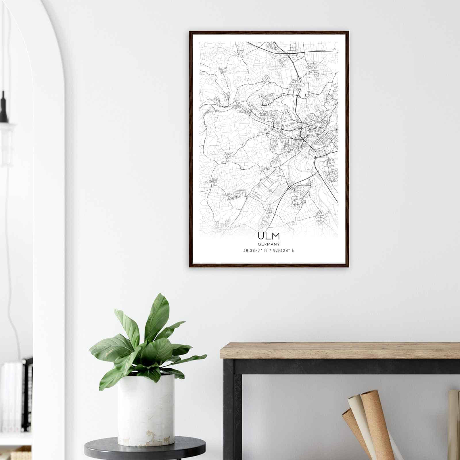 Deerfield Kansas Map Poster, Modern Home Decor Wall Art Print (Copy)