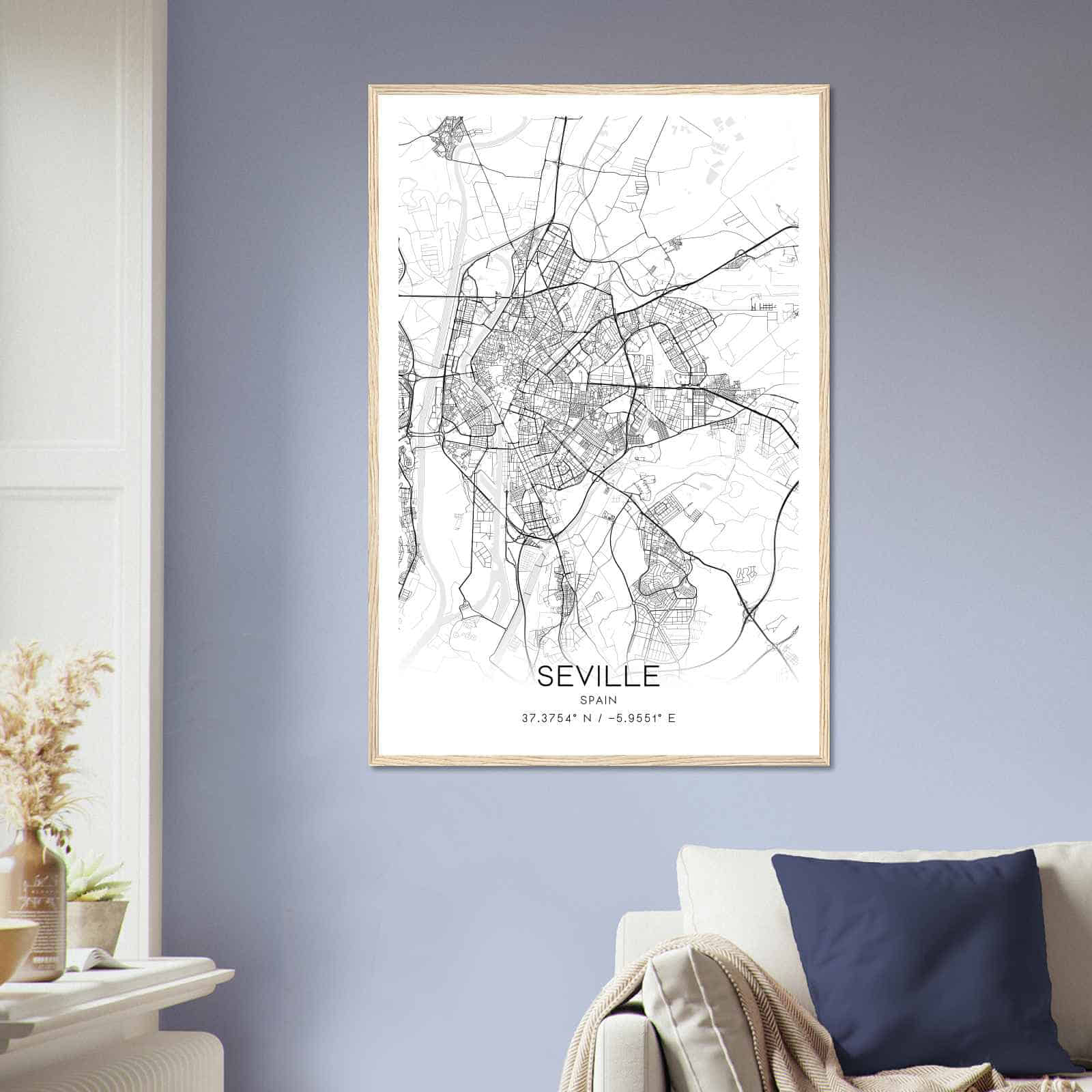 Deerfield Kansas Map Poster, Modern Home Decor Wall Art Print (Copy)