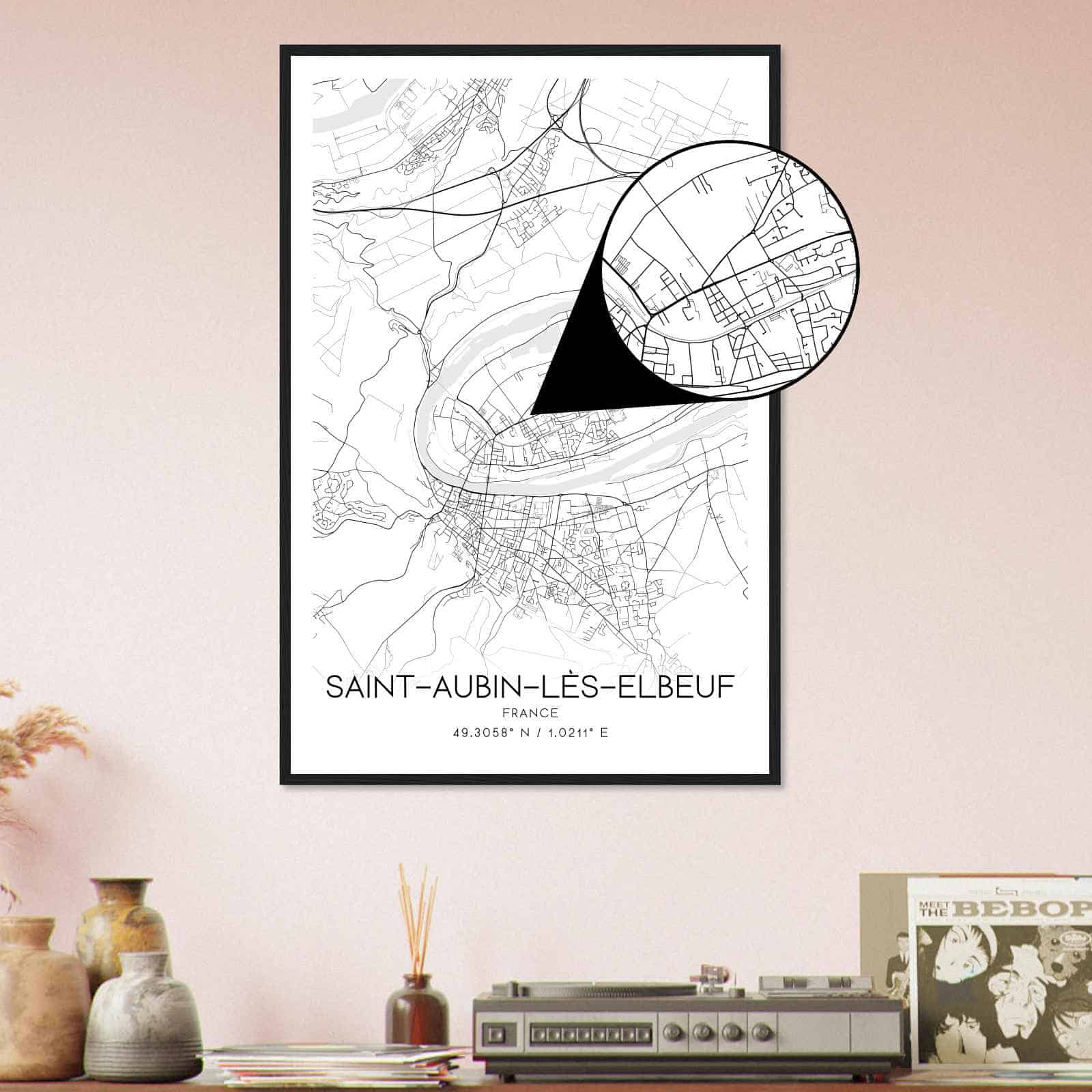 Deerfield Kansas Map Poster, Modern Home Decor Wall Art Print (Copy)
