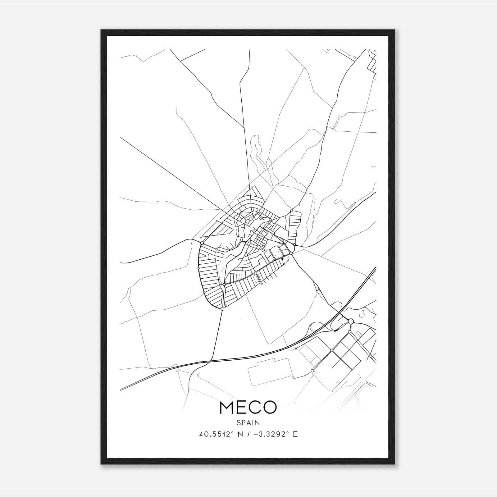 Meco Spain Map Poster, Modern Home Decor Wall Art Print Meco Spain Map Poster, Modern Home Decor Wall Art Print
