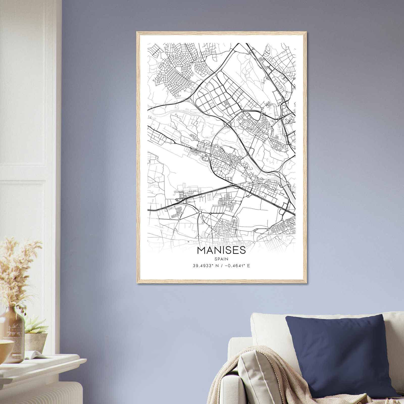 Deerfield Kansas Map Poster, Modern Home Decor Wall Art Print (Copy)