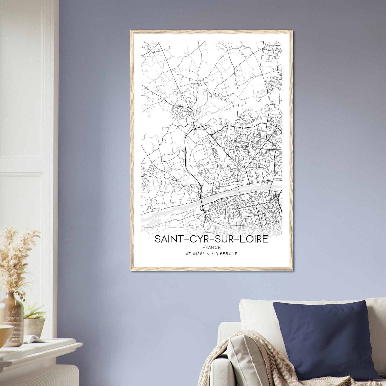 Deerfield Kansas Map Poster, Modern Home Decor Wall Art Print (Copy)