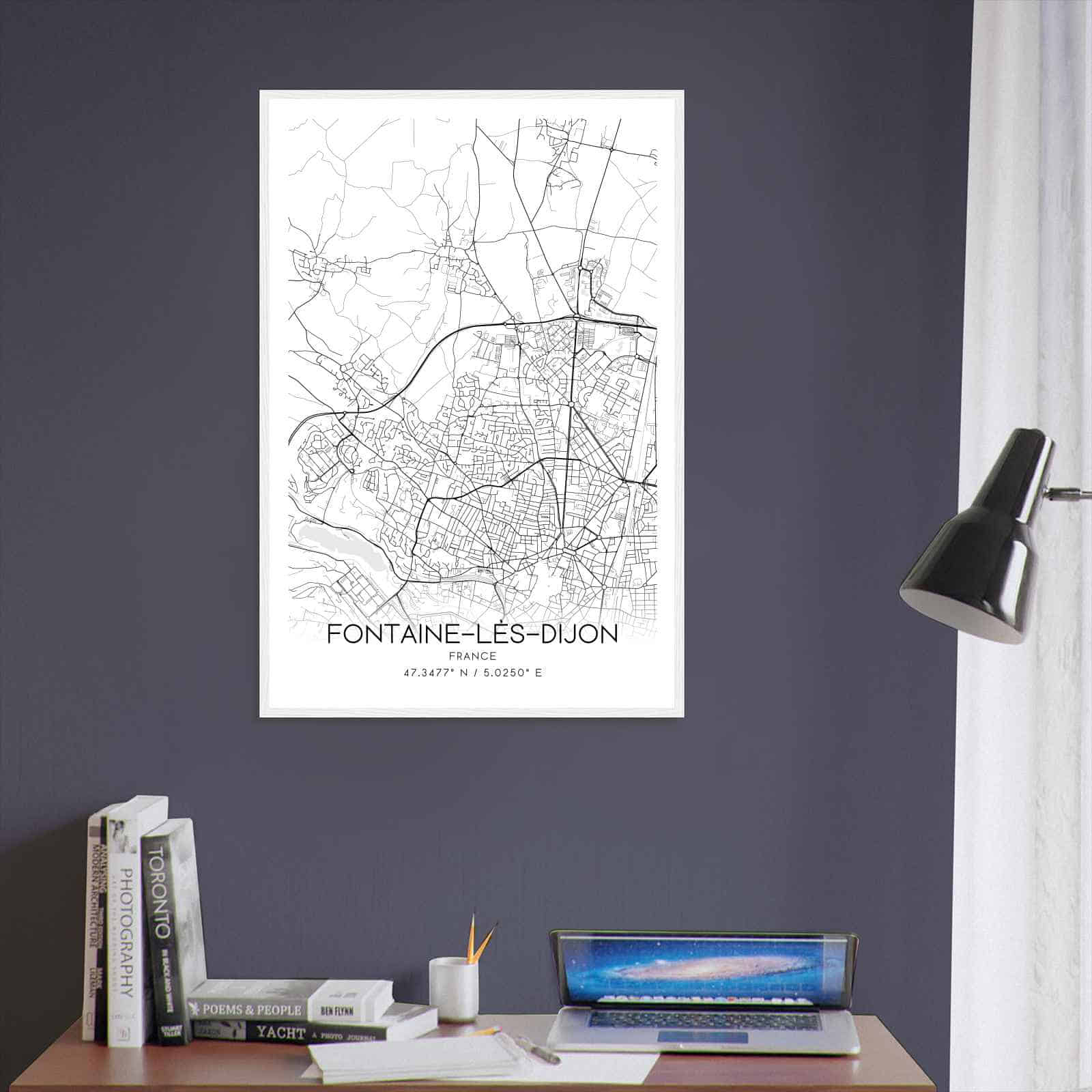 Deerfield Kansas Map Poster, Modern Home Decor Wall Art Print (Copy)