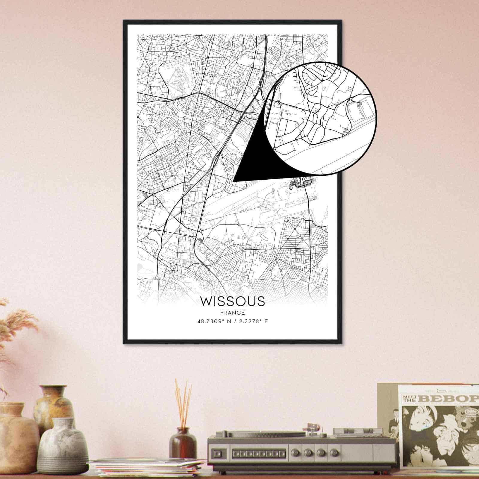 Deerfield Kansas Map Poster, Modern Home Decor Wall Art Print (Copy)