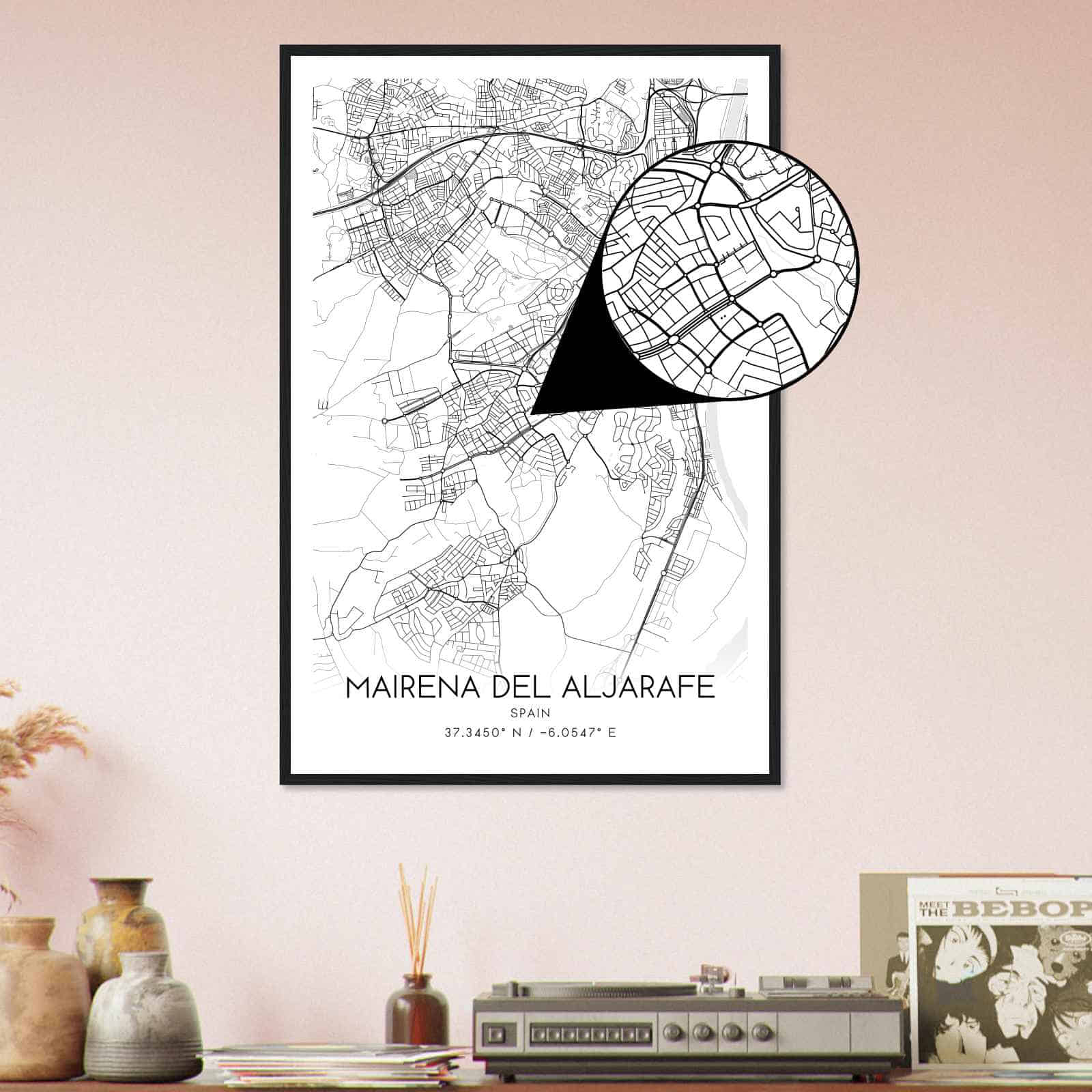 Deerfield Kansas Map Poster, Modern Home Decor Wall Art Print (Copy)