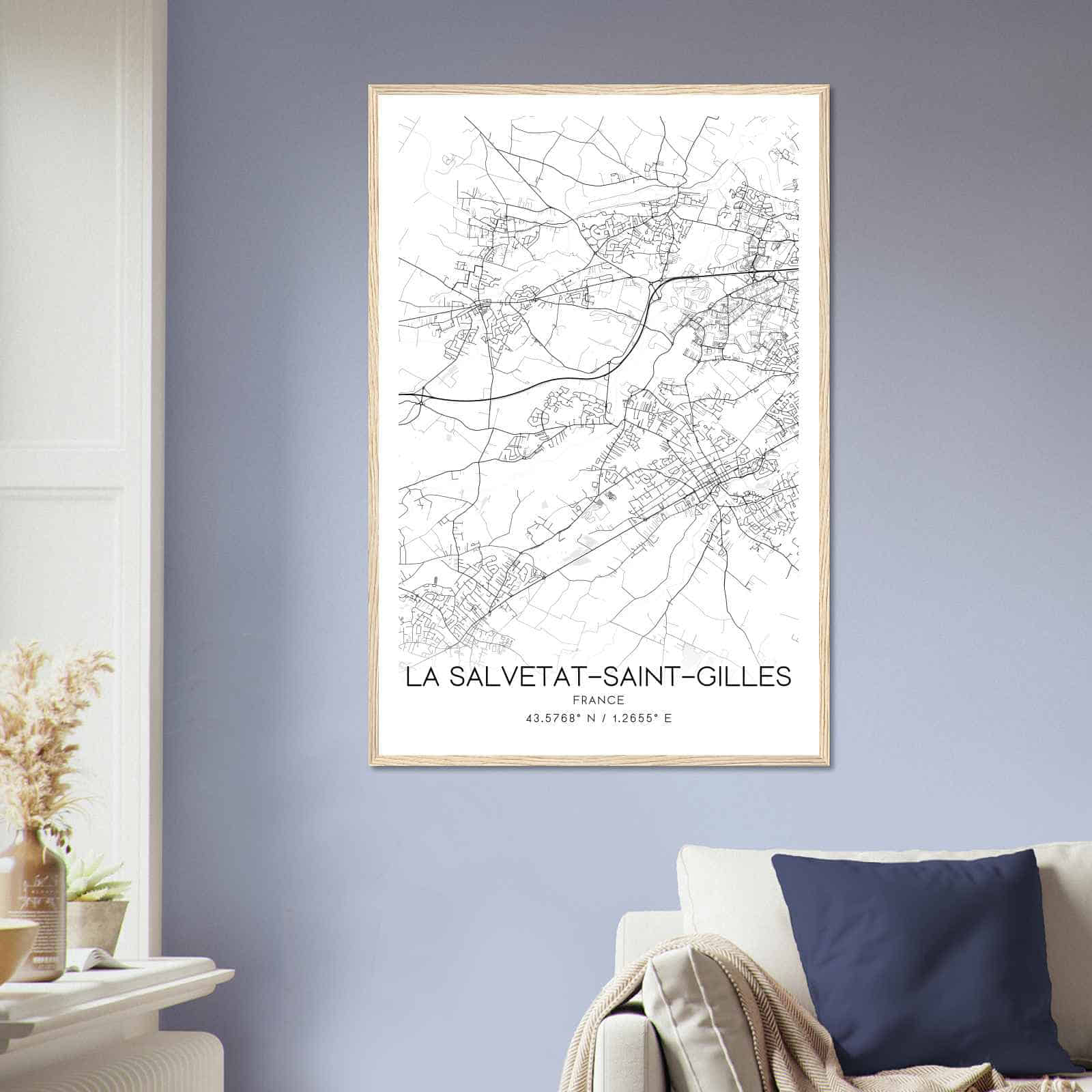 Deerfield Kansas Map Poster, Modern Home Decor Wall Art Print (Copy)