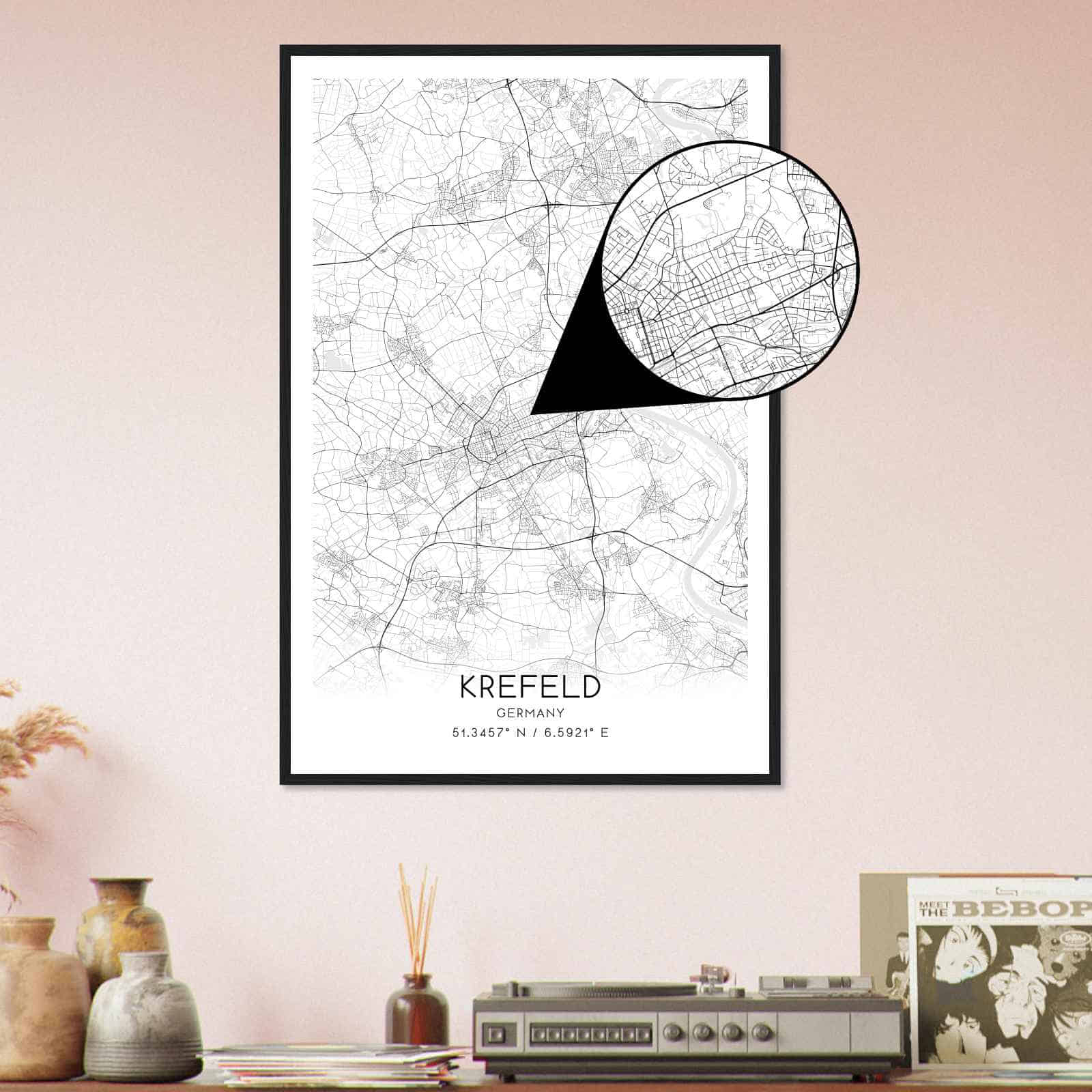 Deerfield Kansas Map Poster, Modern Home Decor Wall Art Print (Copy)