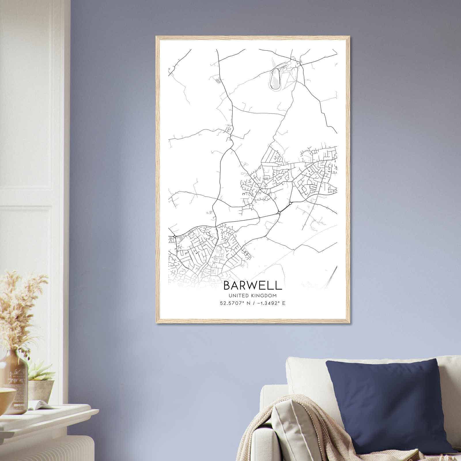 Deerfield Kansas Map Poster, Modern Home Decor Wall Art Print (Copy)