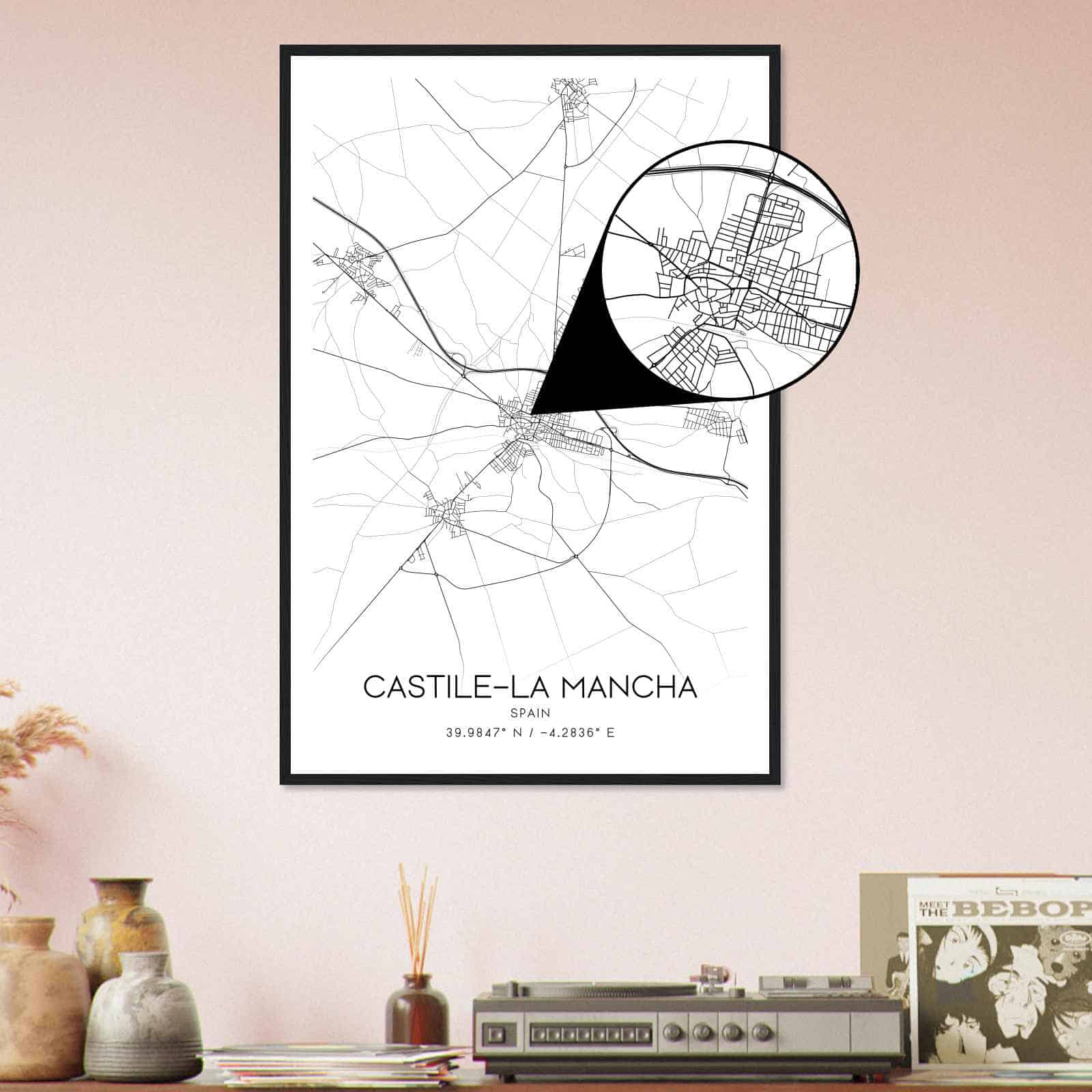 Deerfield Kansas Map Poster, Modern Home Decor Wall Art Print (Copy)