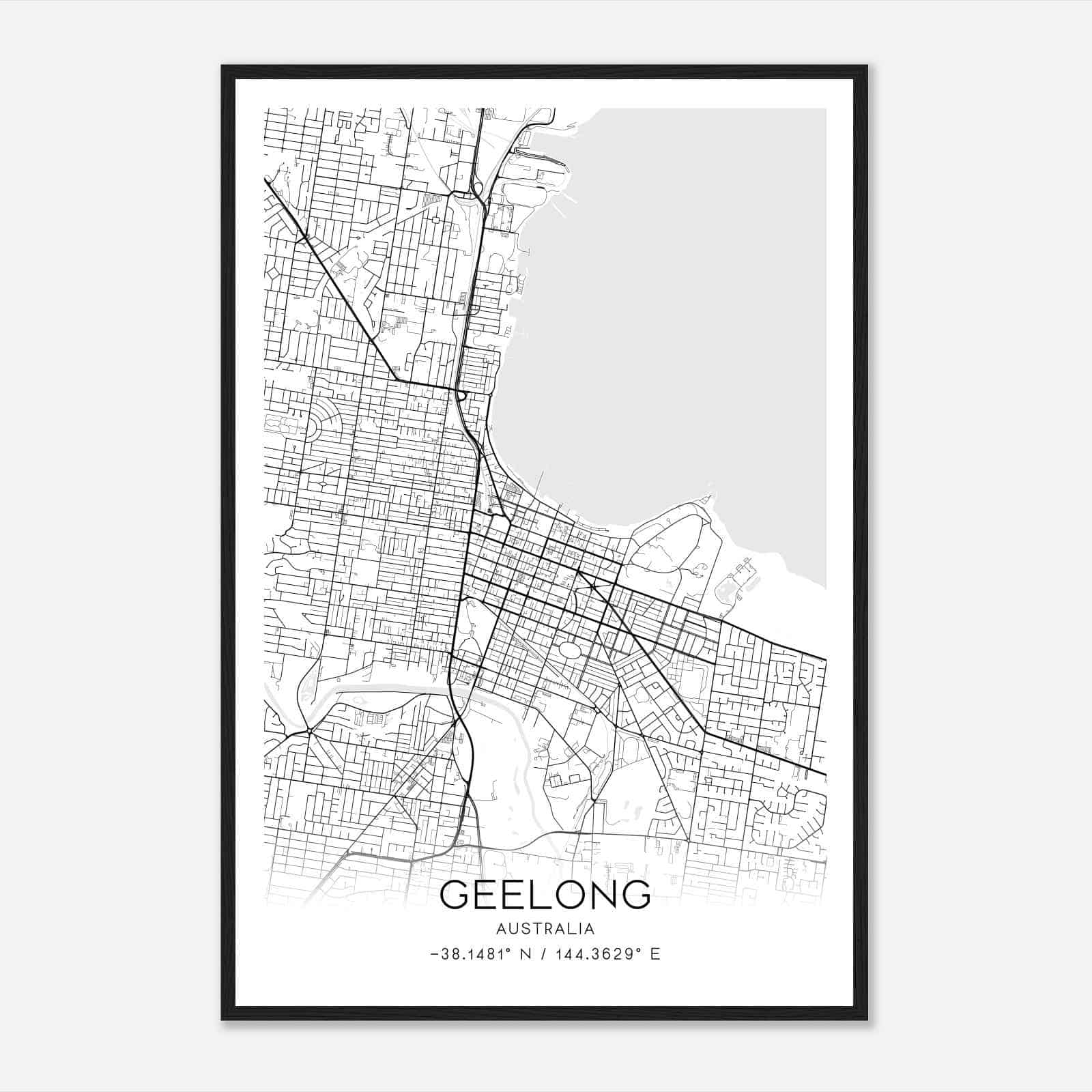 Custom Geelong Australia Map Poster Mapmory