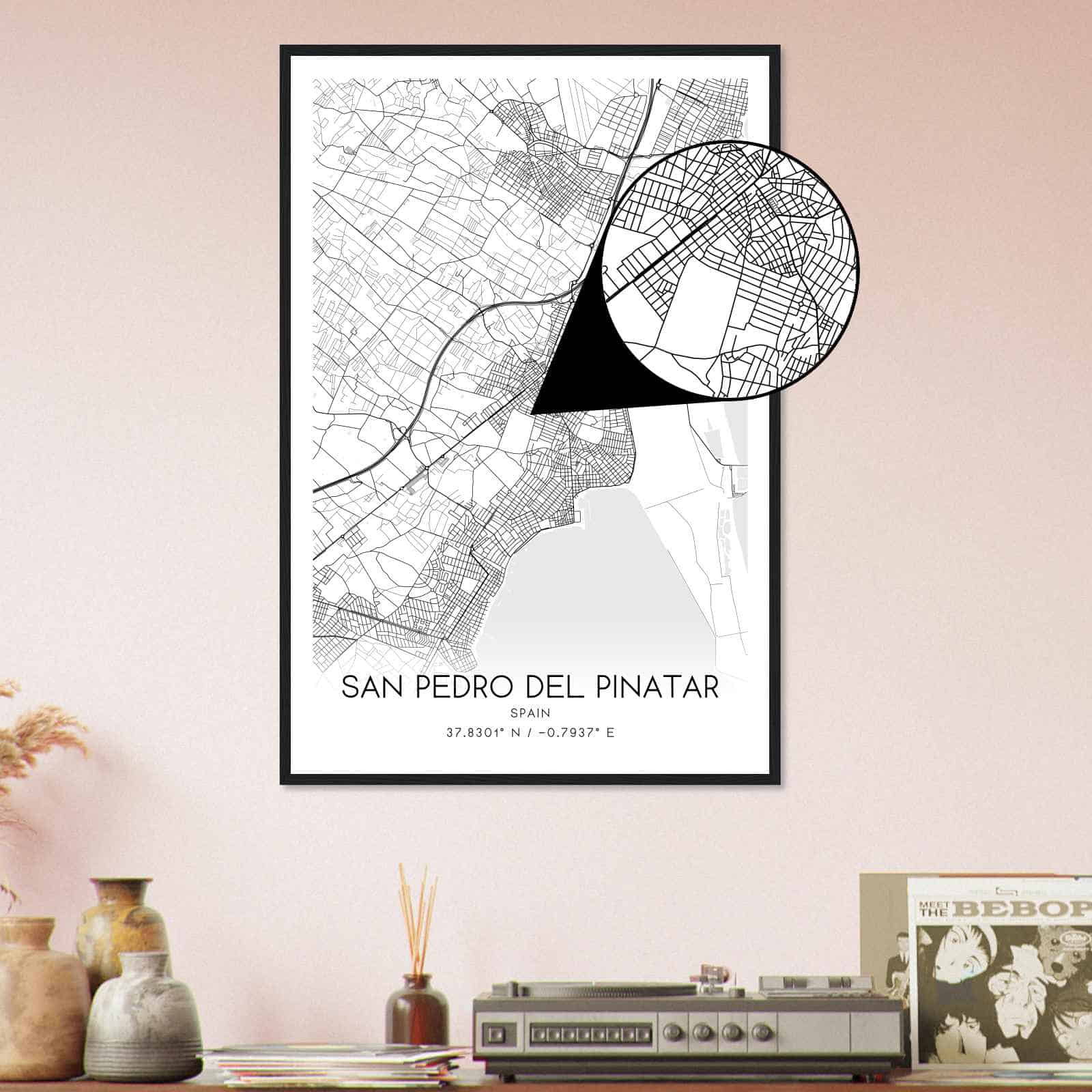 Deerfield Kansas Map Poster, Modern Home Decor Wall Art Print (Copy)