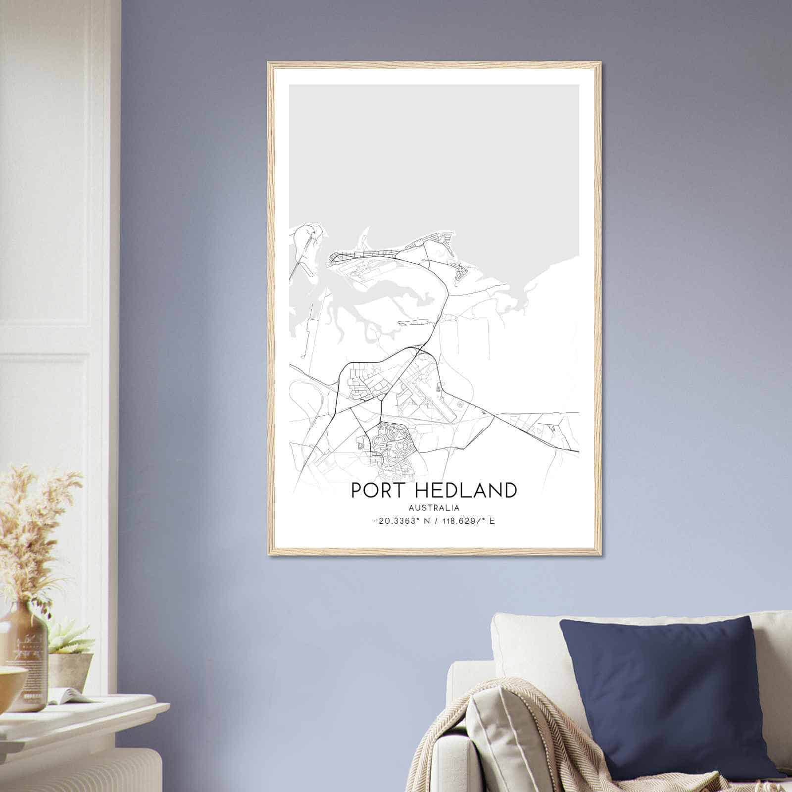 Deerfield Kansas Map Poster, Modern Home Decor Wall Art Print (Copy)