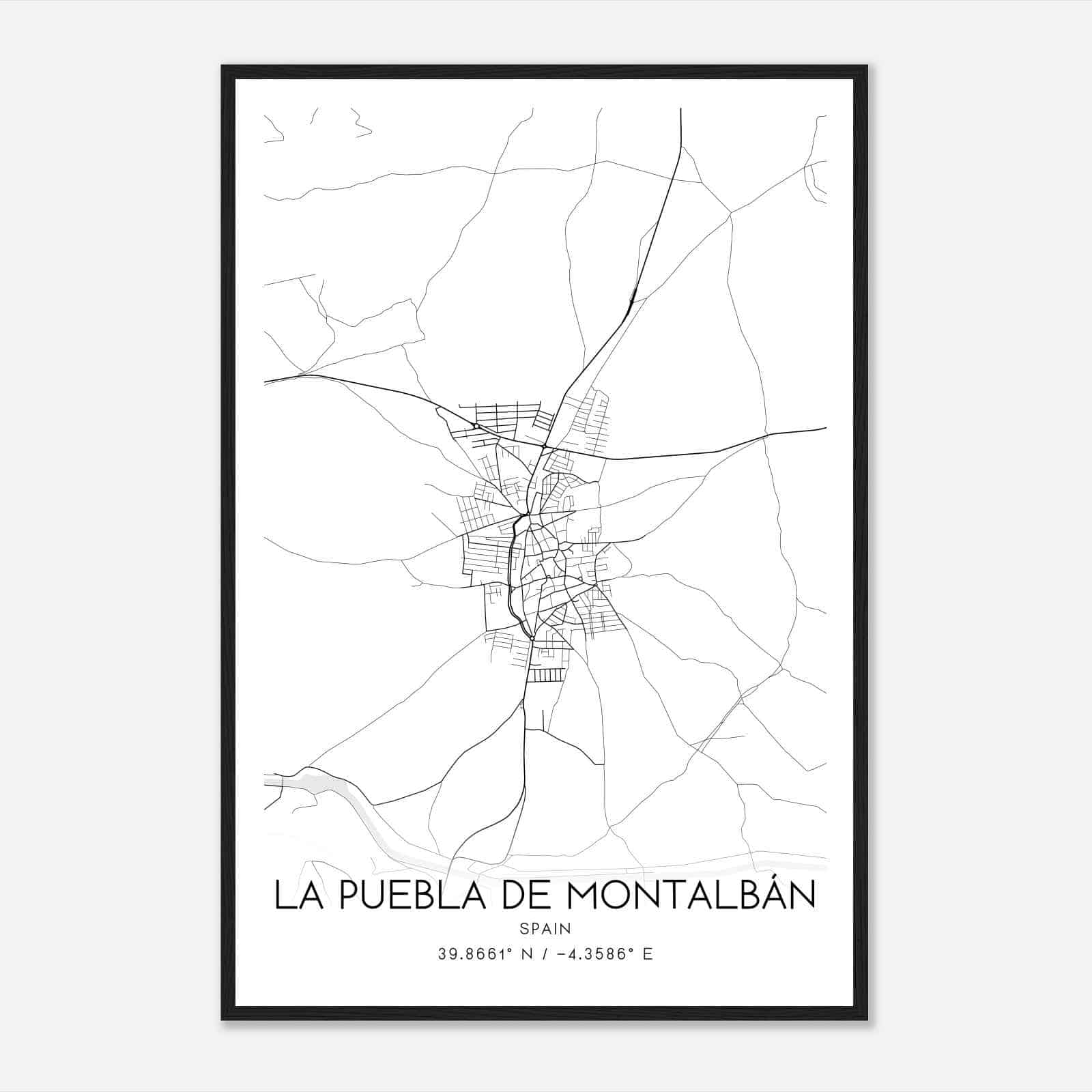 La Puebla de Montalban Spain Map Poster, Modern Home Decor Wall Art Print La Puebla de Montalban Spain Map Poster, Modern Home Decor Wall Art Print