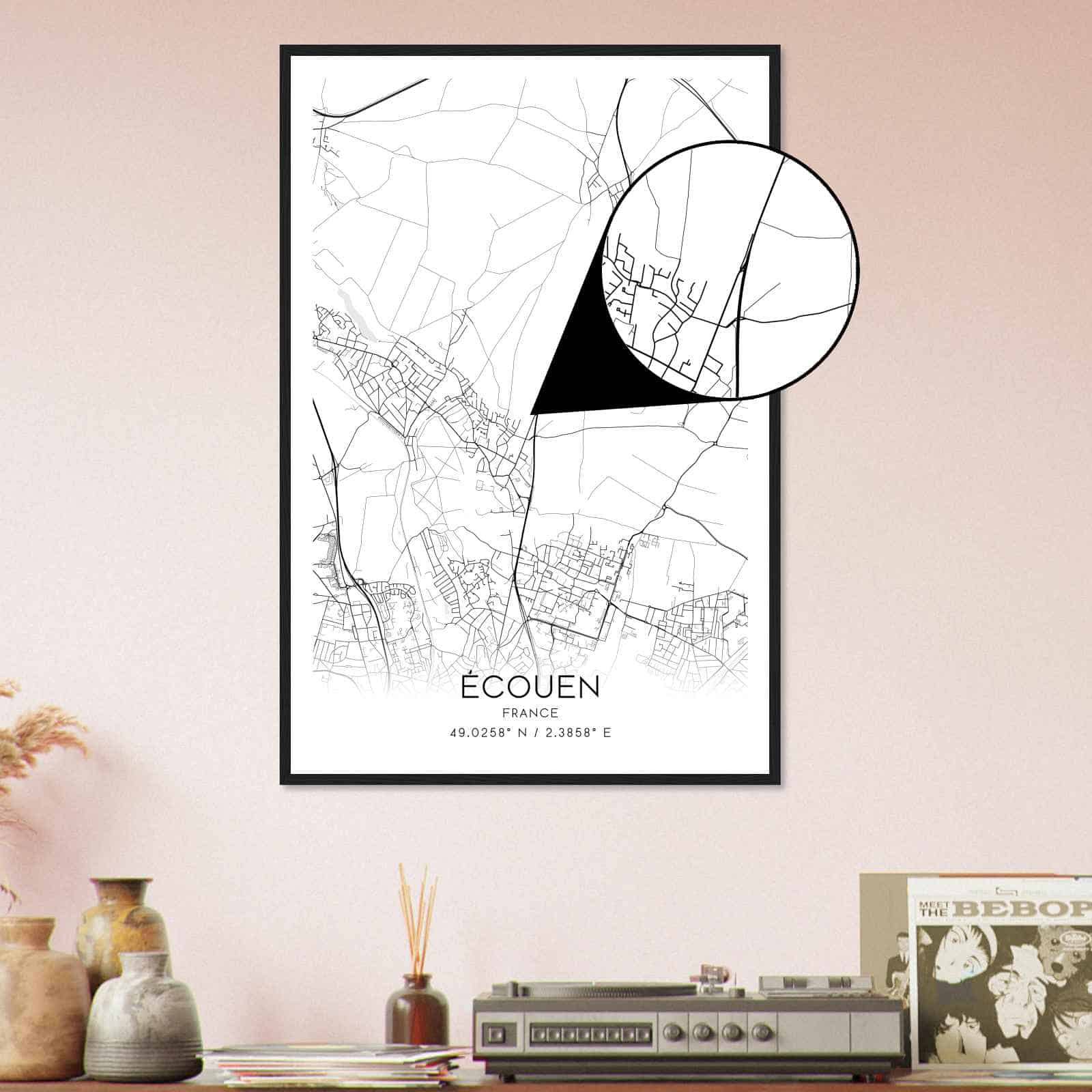 Deerfield Kansas Map Poster, Modern Home Decor Wall Art Print (Copy)