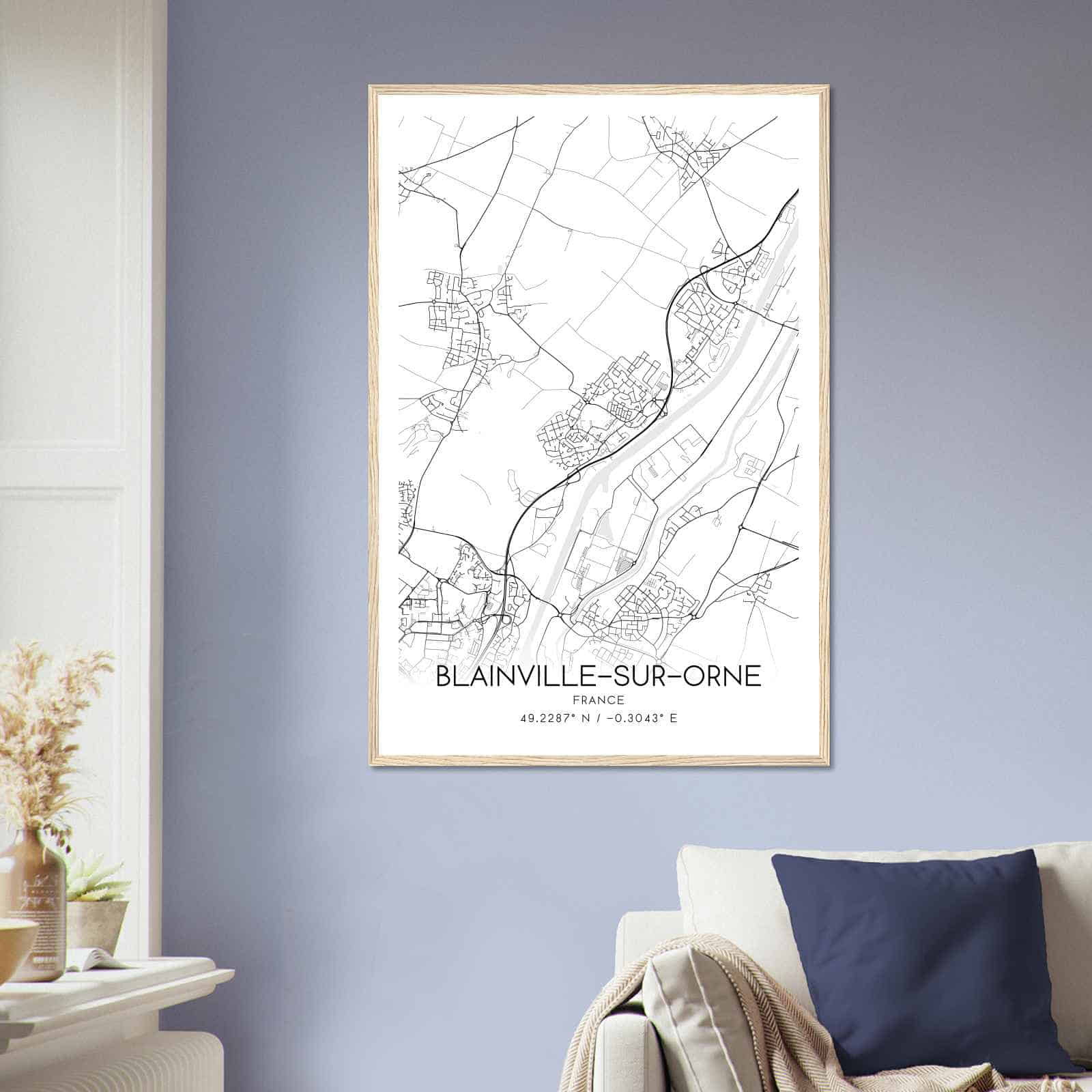 Deerfield Kansas Map Poster, Modern Home Decor Wall Art Print (Copy)