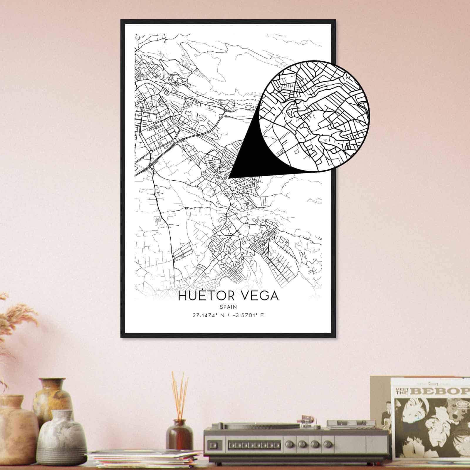 Deerfield Kansas Map Poster, Modern Home Decor Wall Art Print (Copy)