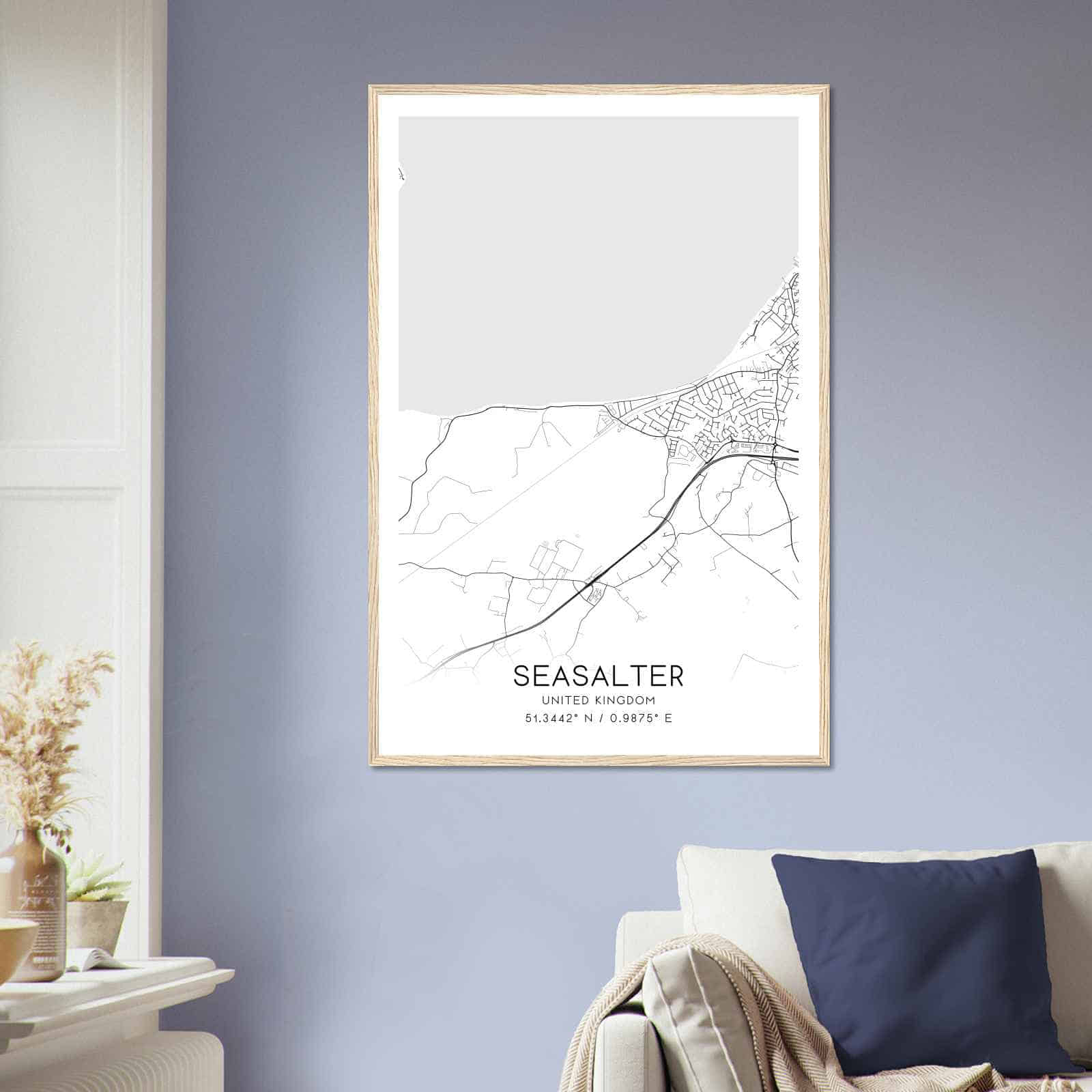 Deerfield Kansas Map Poster, Modern Home Decor Wall Art Print (Copy)