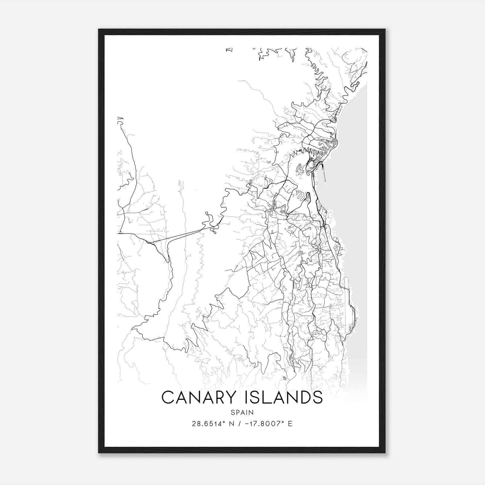 Brena Alta Spain Map Poster, Modern Home Decor Wall Art Print