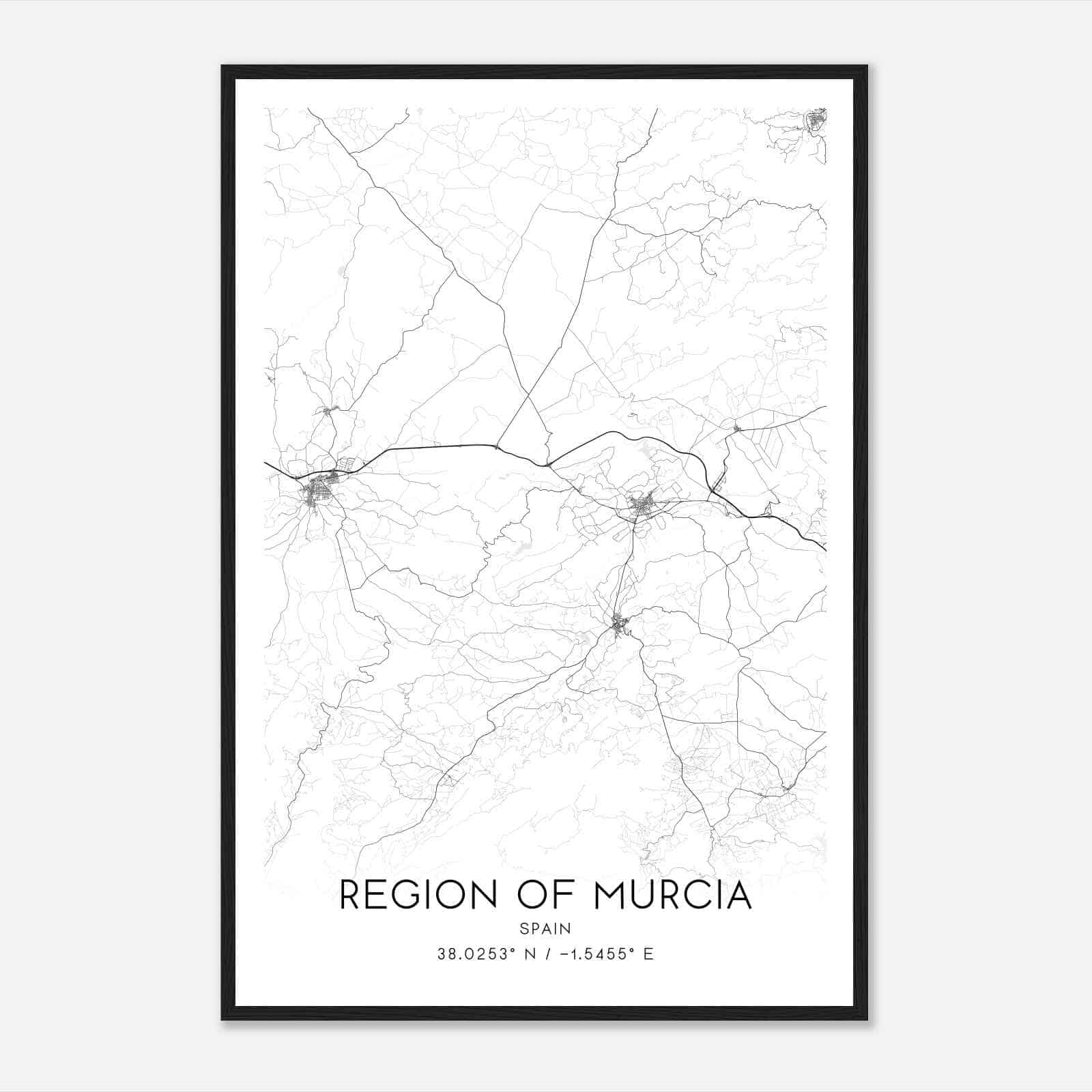 Mula Spain Map Poster, Modern Home Decor Wall Art Print