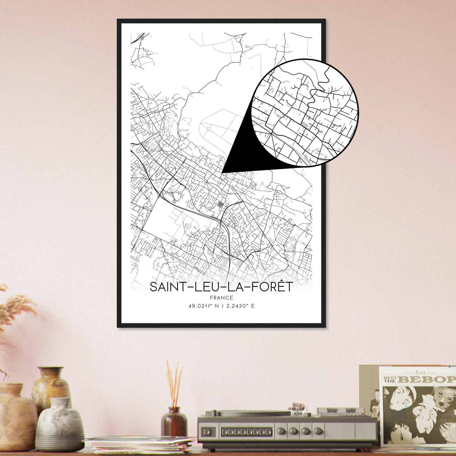 Deerfield Kansas Map Poster, Modern Home Decor Wall Art Print (Copy)