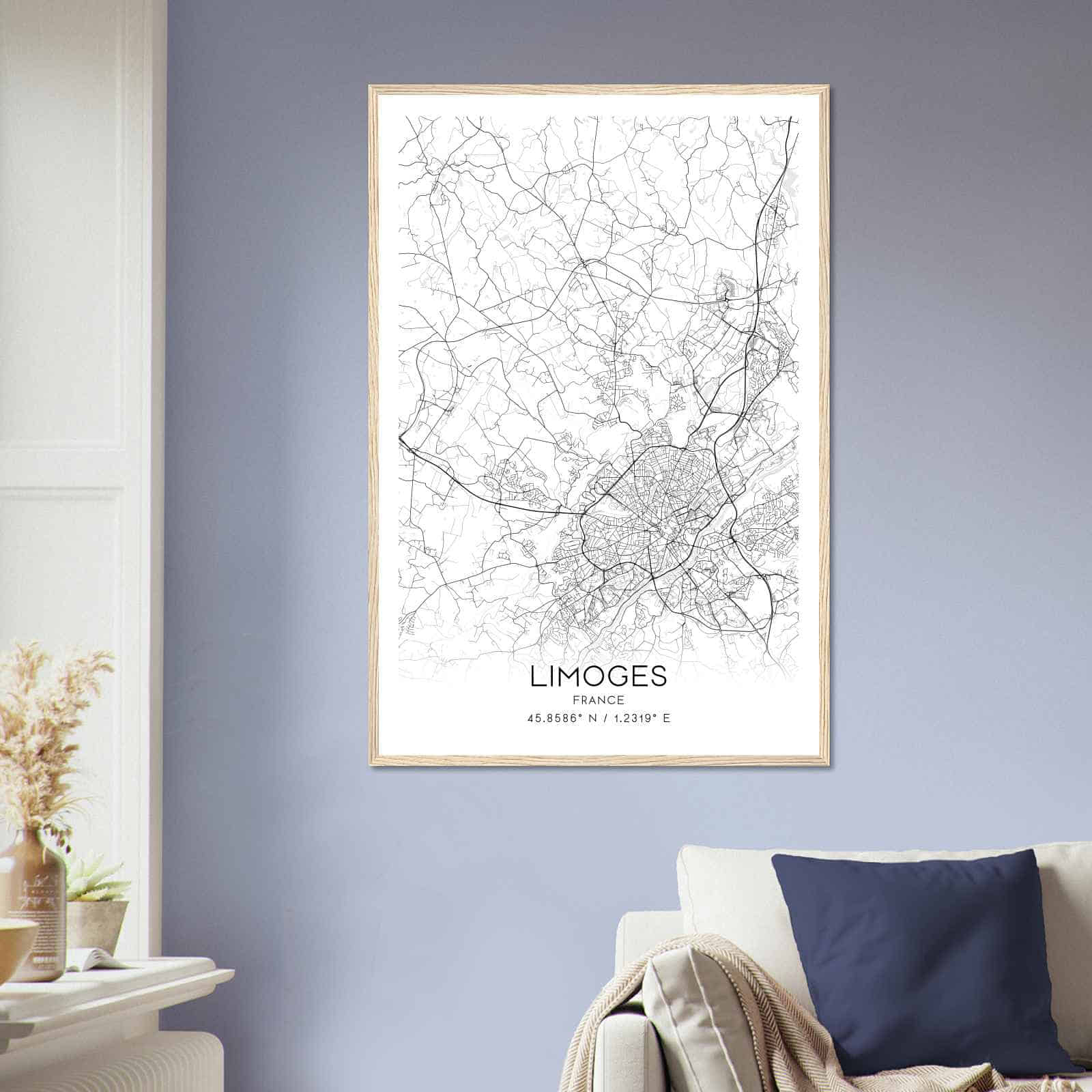 Deerfield Kansas Map Poster, Modern Home Decor Wall Art Print (Copy)