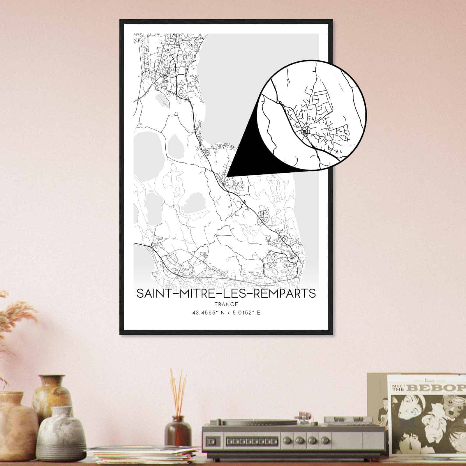 Deerfield Kansas Map Poster, Modern Home Decor Wall Art Print (Copy)